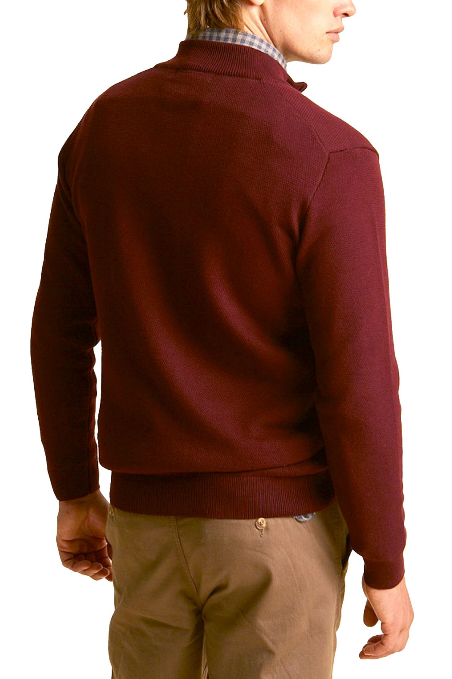 DORS ΠΛΕΚΤΟ HALFZIP OXFORD LOGO ΜΠΟΡΝΤΩ