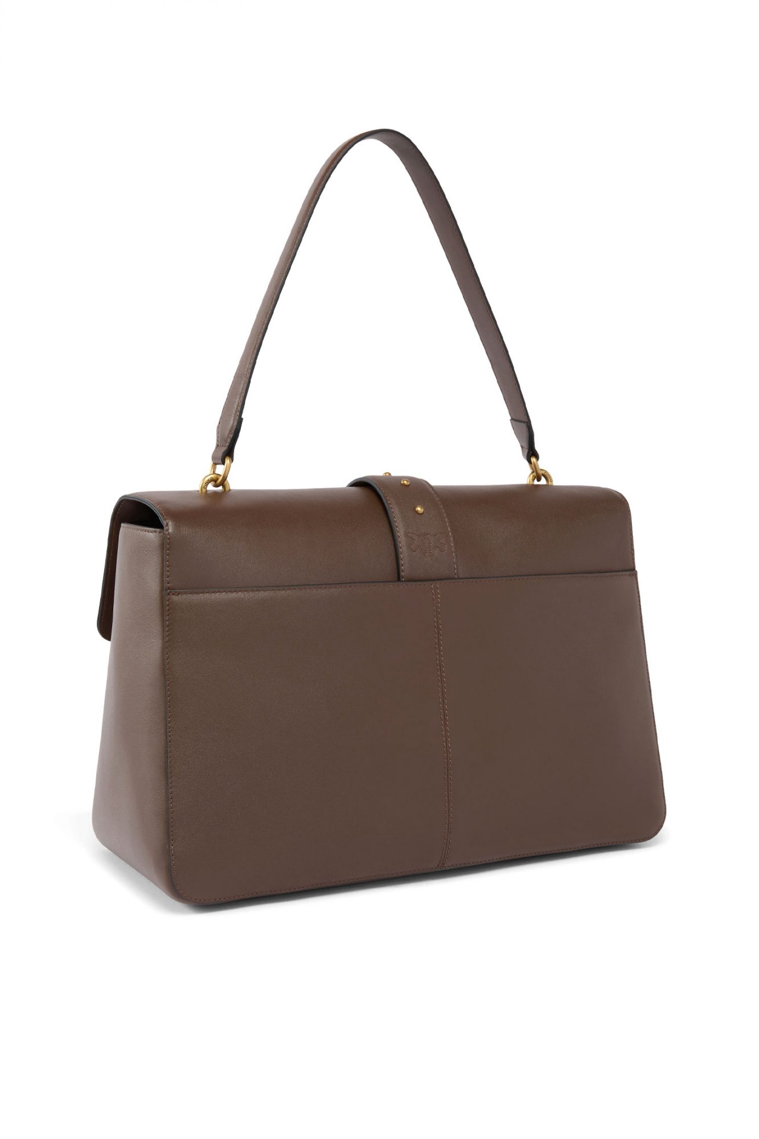 PINKO ΤΣΑΝΤΑ EXTRA SLOUCHY VITELLO MORBIDO ΚΑΦΕ