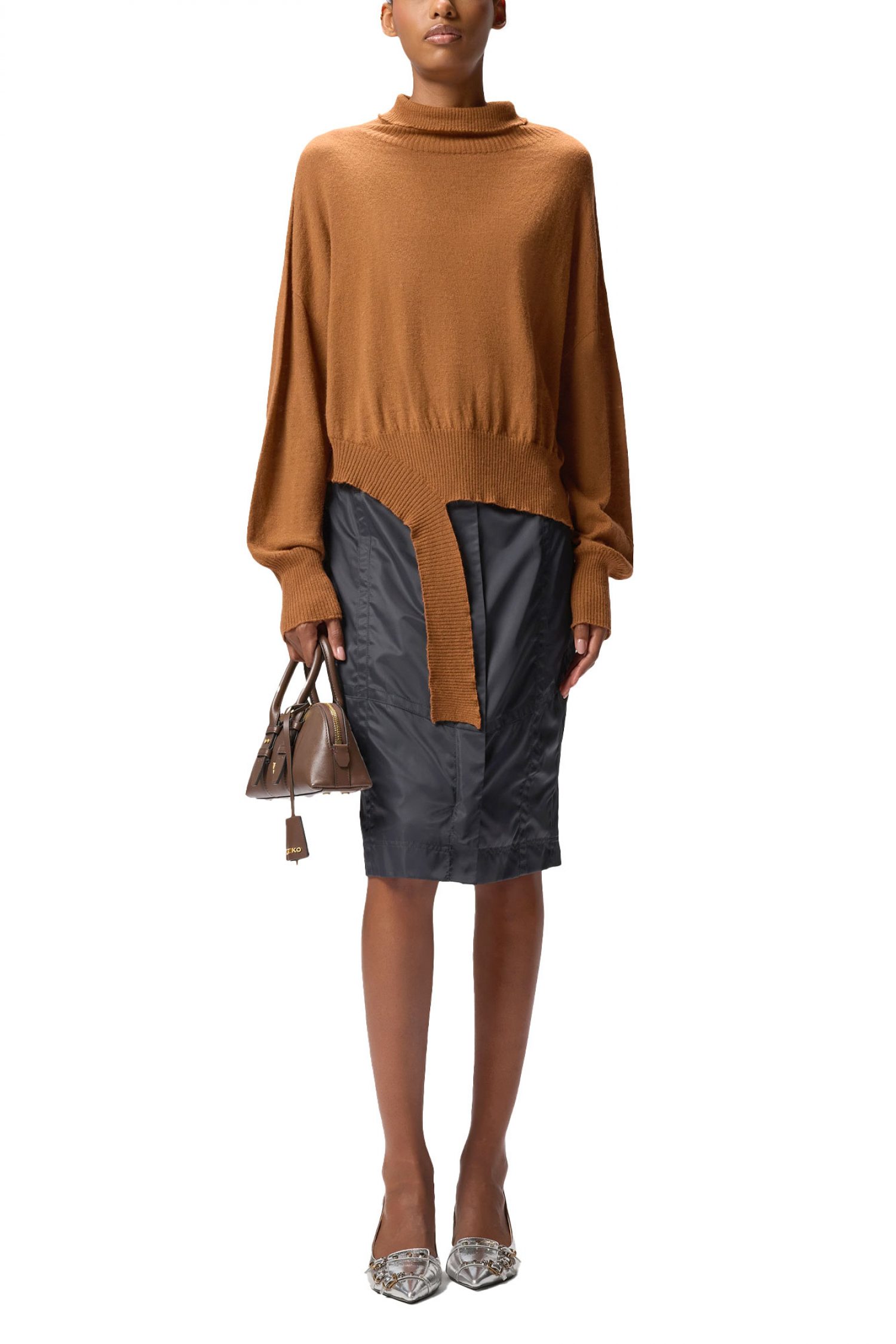 PINKO ΠΛΕΚΤΟ TOSCANA SWEATER CAMEL φωτογραφία