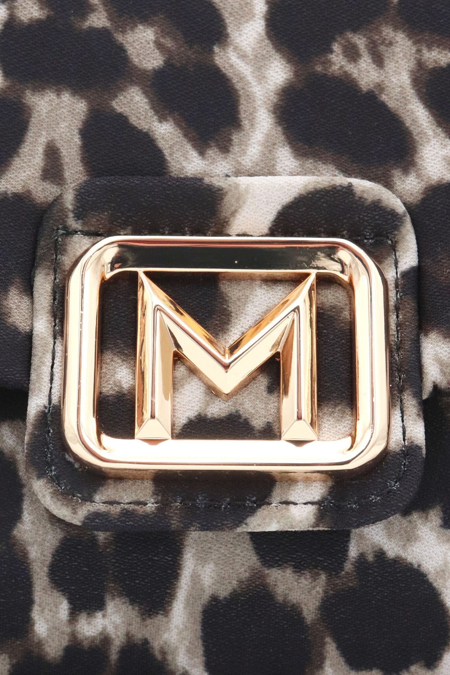 MARELLA LE MUSE ΤΣΑΝΤΑ EMILY3 ΧΕΙΡΟΣ/CROSSBODY ΜΕΤΑΛΛΙΚΟ LOGO ΛΕΟΠΑΡ-ΜΠΕΖ