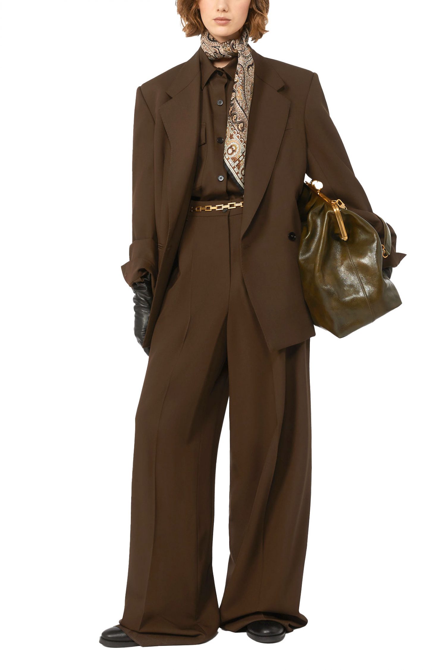 MAX MARA WEEKEND ΠΑΝΤΕΛΟΝΑ GARENNA ΠΙΕΤΑ ΤΣΕΠΕΣ ΣΚΟΥΡΟ ΚΑΦΕ