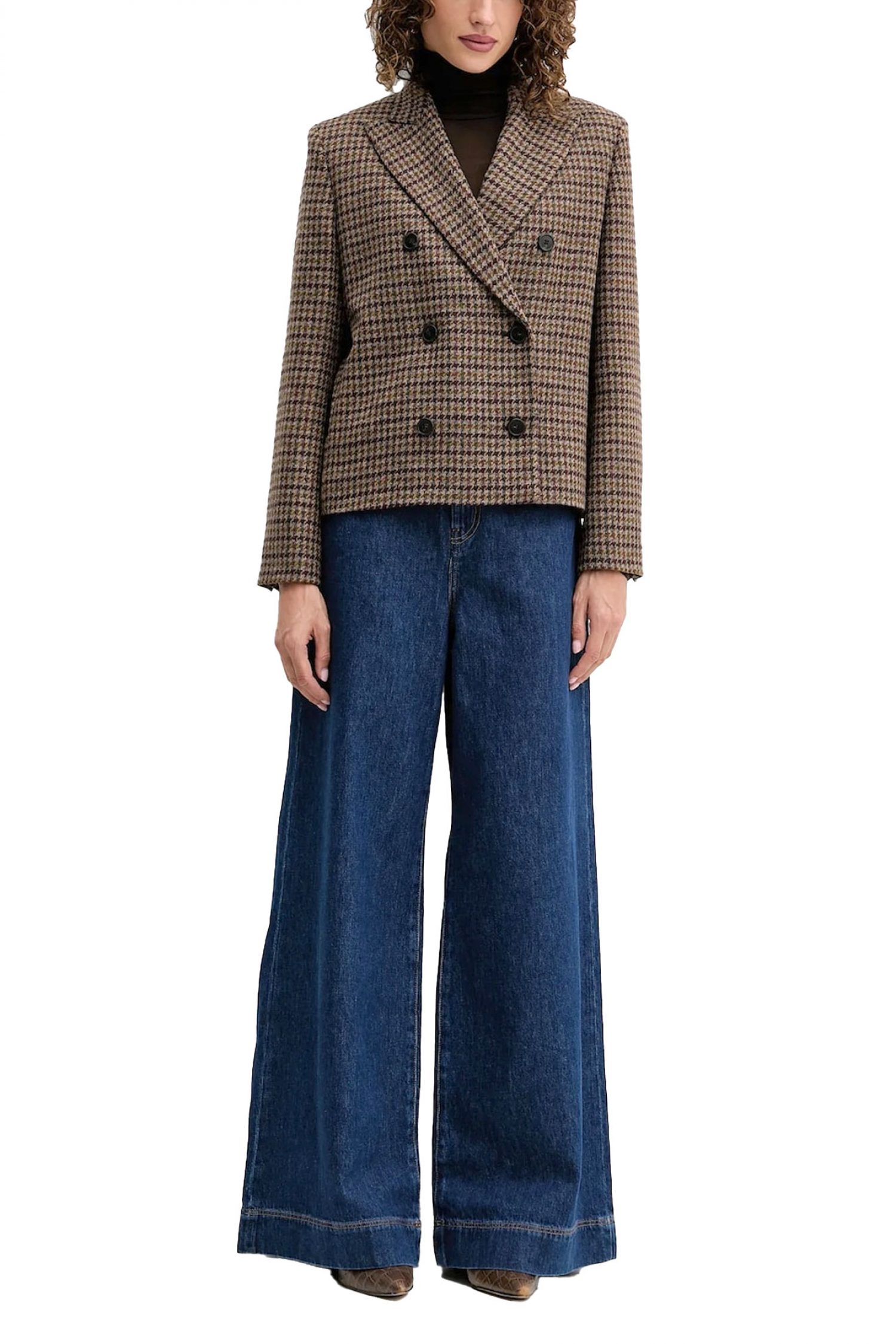 MAX MARA WEEKEND ΜΠΛΟΥΖΑ TESEO ΖΙΒΑΓΚΟ ΣΚΟΥΡΟ ΚΑΦΕ φωτογραφία