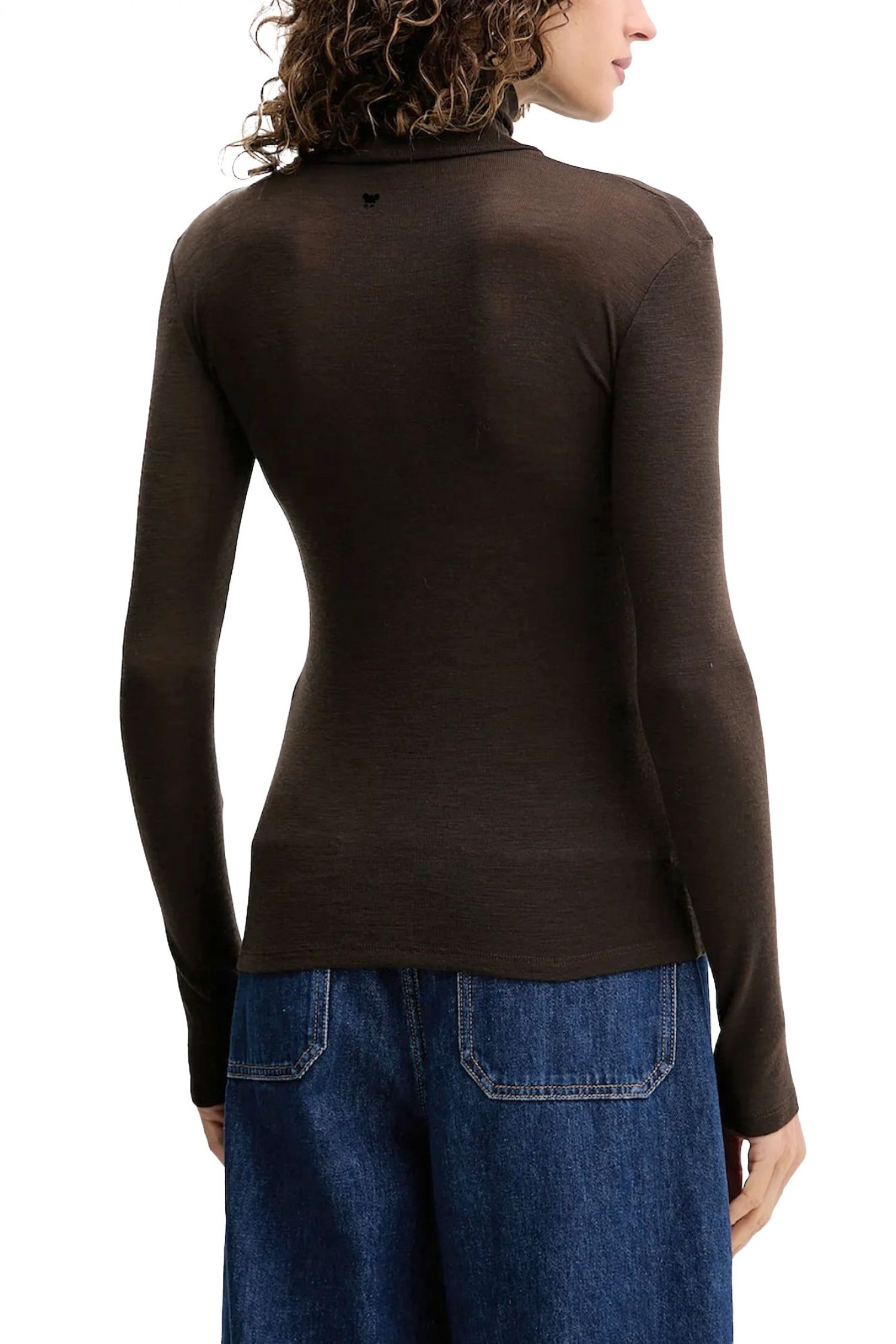 MAX MARA WEEKEND ΜΠΛΟΥΖΑ TESEO ΖΙΒΑΓΚΟ ΣΚΟΥΡΟ ΚΑΦΕ φωτογραφία