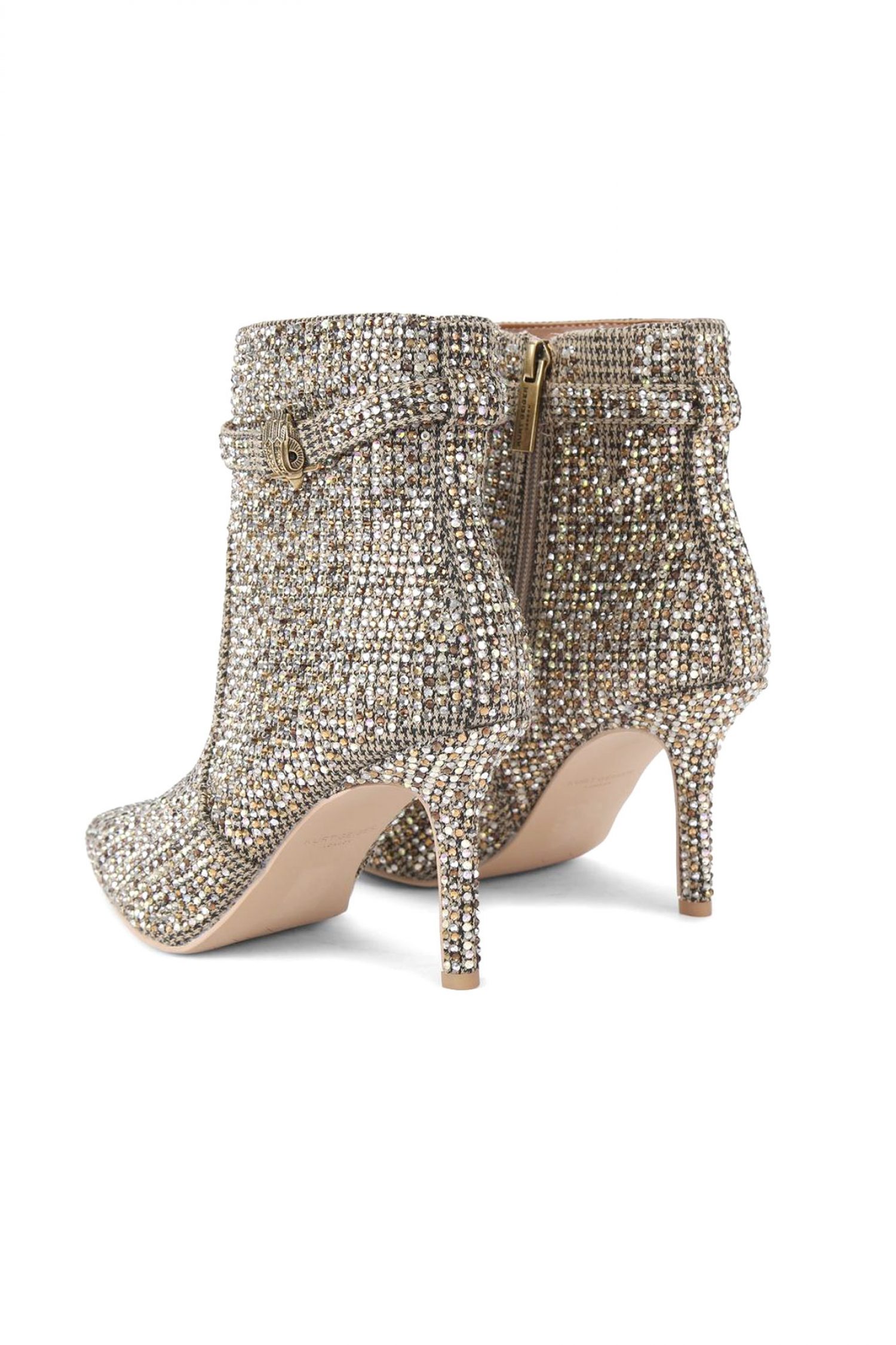 KURT GEIGER ΠΑΠΟΥΤΣΙΑ MΠΟΤΑΚΙΑ KENSINGTON ANKLE BOOT ΣΤΡΑΣ LOGO ΜΠΕΖ ΧΡΥΣΟ φωτογραφία