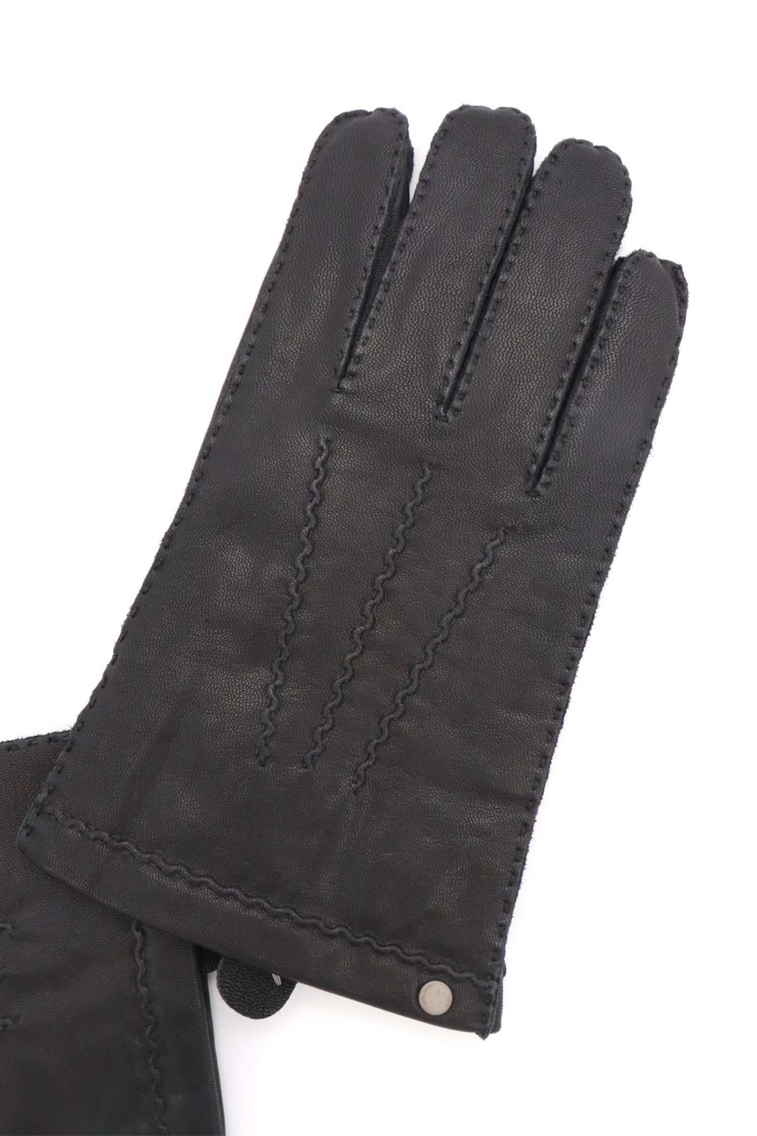 BOSS ΓΑΝΤΙΑ ΔΕΡΜΑ LOGO ΜΕΤΑΛΛΙΚΟ ΜΑΥΡΟ φωτογραφία