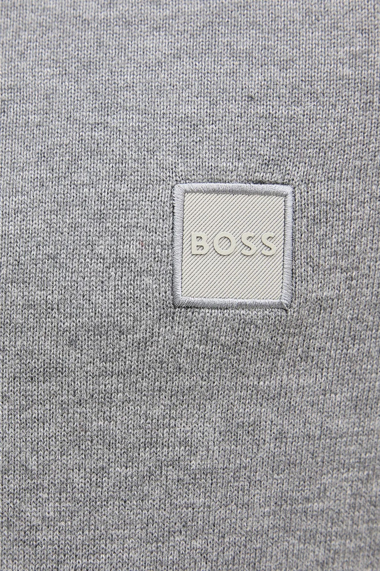 BOSS CASUAL ΠΛΕΚΤΟ HALFZIP KANOBIX S ΓΚΡΙ