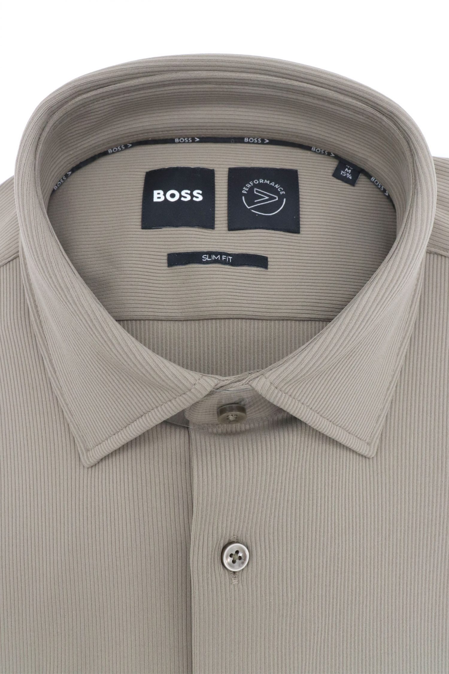 BOSS PERFORMANCE ΠΟΥΚΑΜΙΣΟ ΚΟΤΛΕ SLIM FIT P-HANK-KENT-C1-222 ΧΑΚΙ