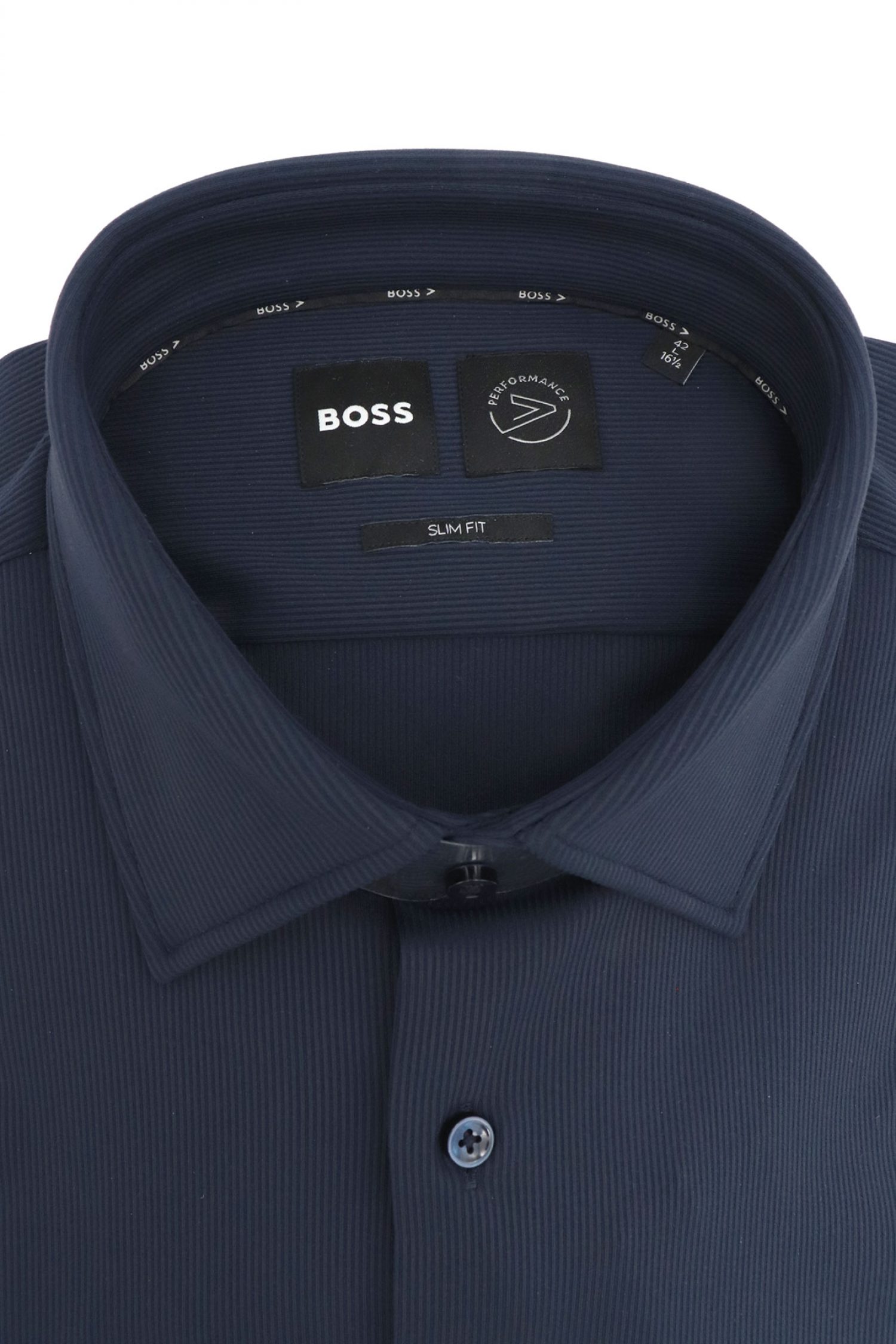 BOSS PERFORMANCE ΠΟΥΚΑΜΙΣΟ ΚΟΤΛΕ SLIM FIT P-HANK-KENT-C1-222 ΜΠΛΕ