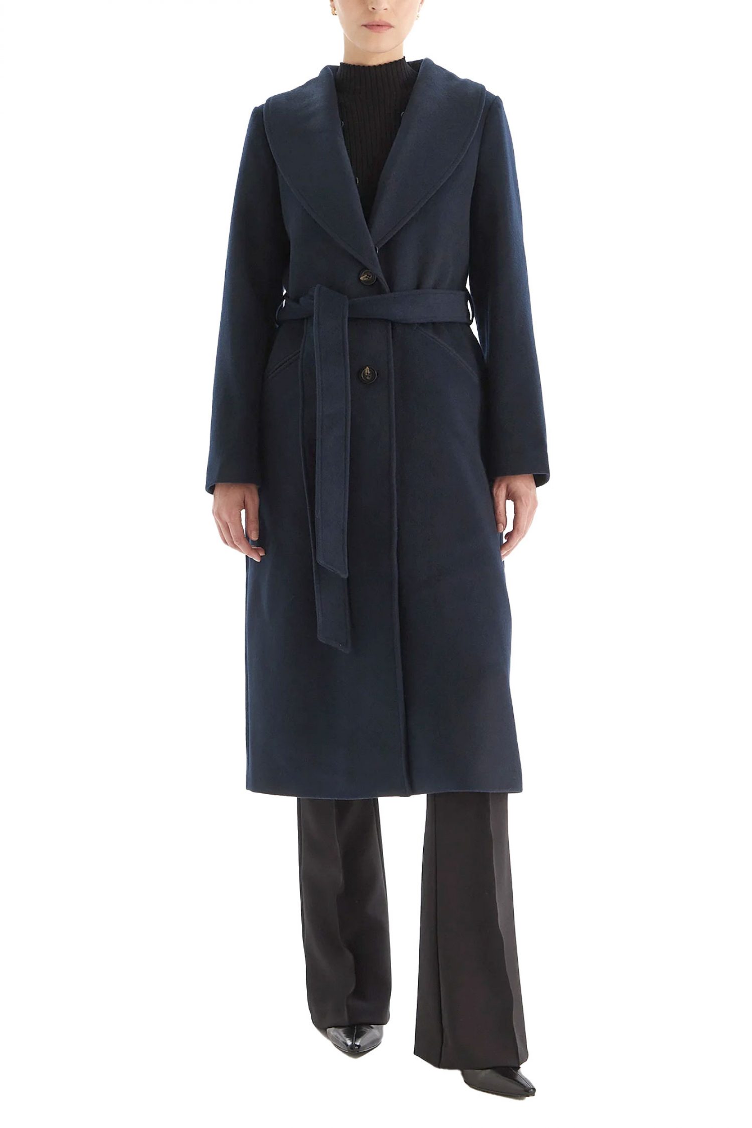 MICHAEL KORS ΠΑΛΤΟ ΑΠΟΣΠΩΜΕΝΗ ΖΩΝΗ ΑΠΟΣΠΩΜΕΝΗ ΓΟΥΝΑ FAUX FUR ΜΠΛΕ