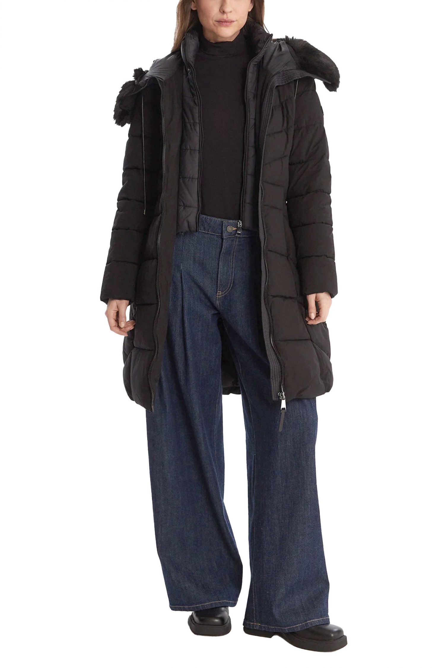 DKNY ΜΠΟΥΦΑΝ ΦΟΥΣΚΩΤΟ ΑΠΟΣΠΩΜΕΝΗ ΓΟΥΝΑ LOGO ΜΑΝΙΚΙ ΑΠΟΣΠΩΜΕΝΗ ΖΩΝΗ ΜΑΥΡΟ