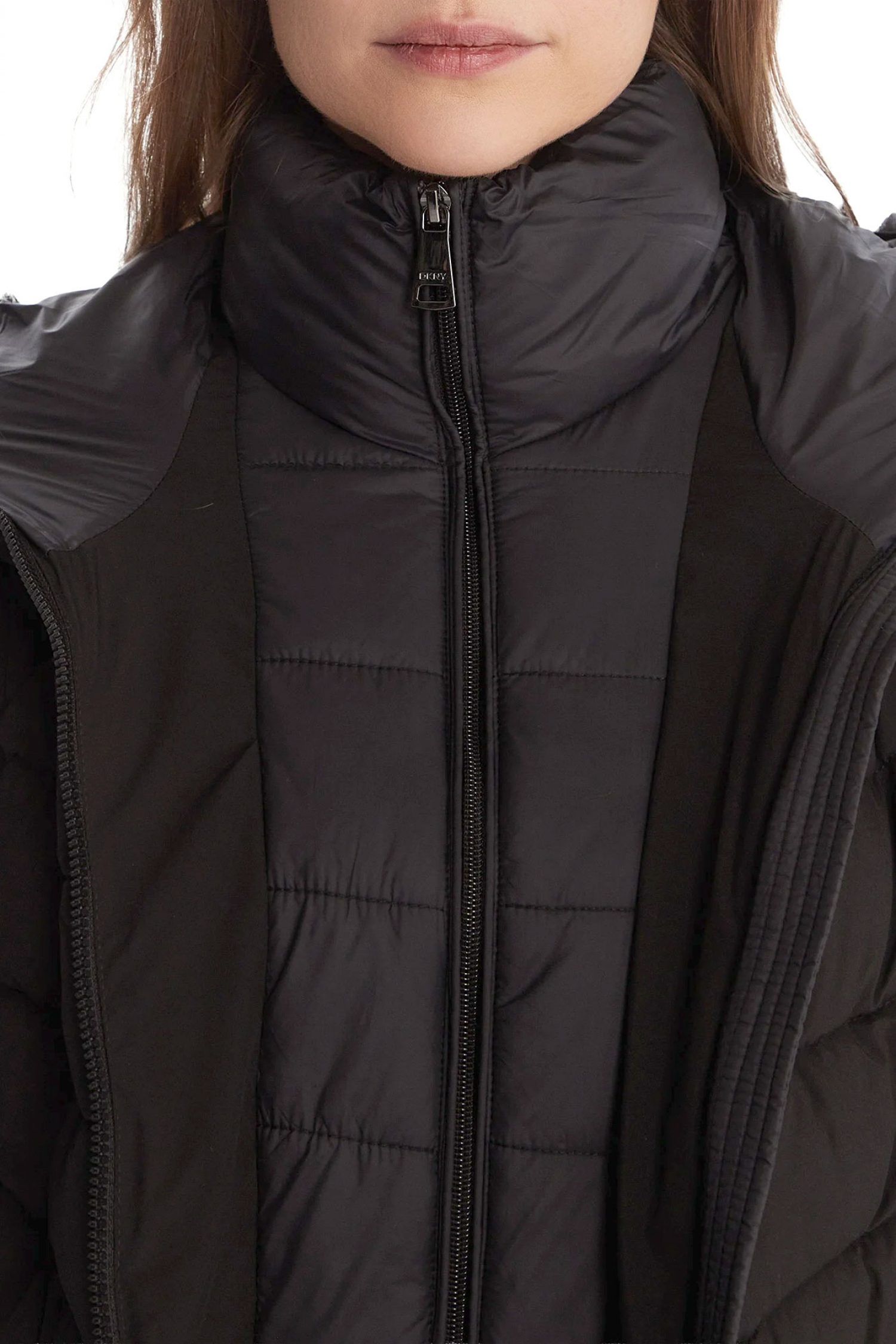 DKNY ΜΠΟΥΦΑΝ ΦΟΥΣΚΩΤΟ ΑΠΟΣΠΩΜΕΝΗ ΓΟΥΝΑ LOGO ΜΑΝΙΚΙ ΑΠΟΣΠΩΜΕΝΗ ΖΩΝΗ ΜΑΥΡΟ