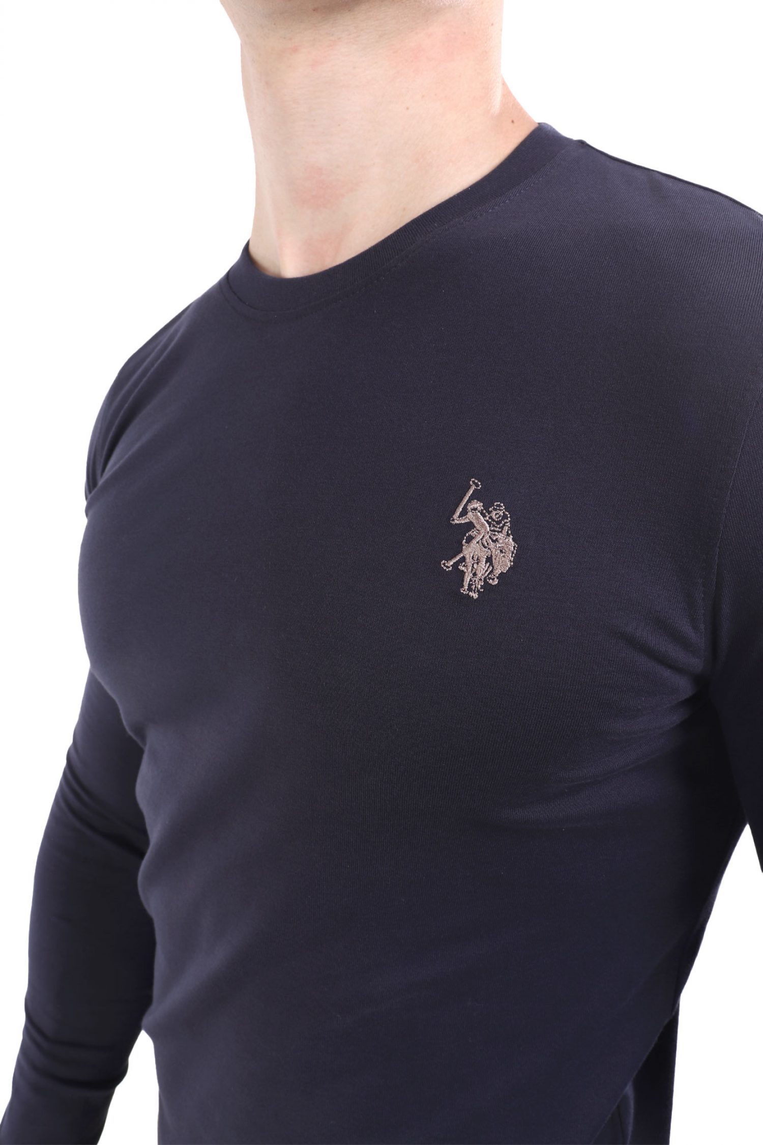 U.S.POLO ASSN T-SHIRT CREW NECK LOGO JOEL ΜΠΛΕ