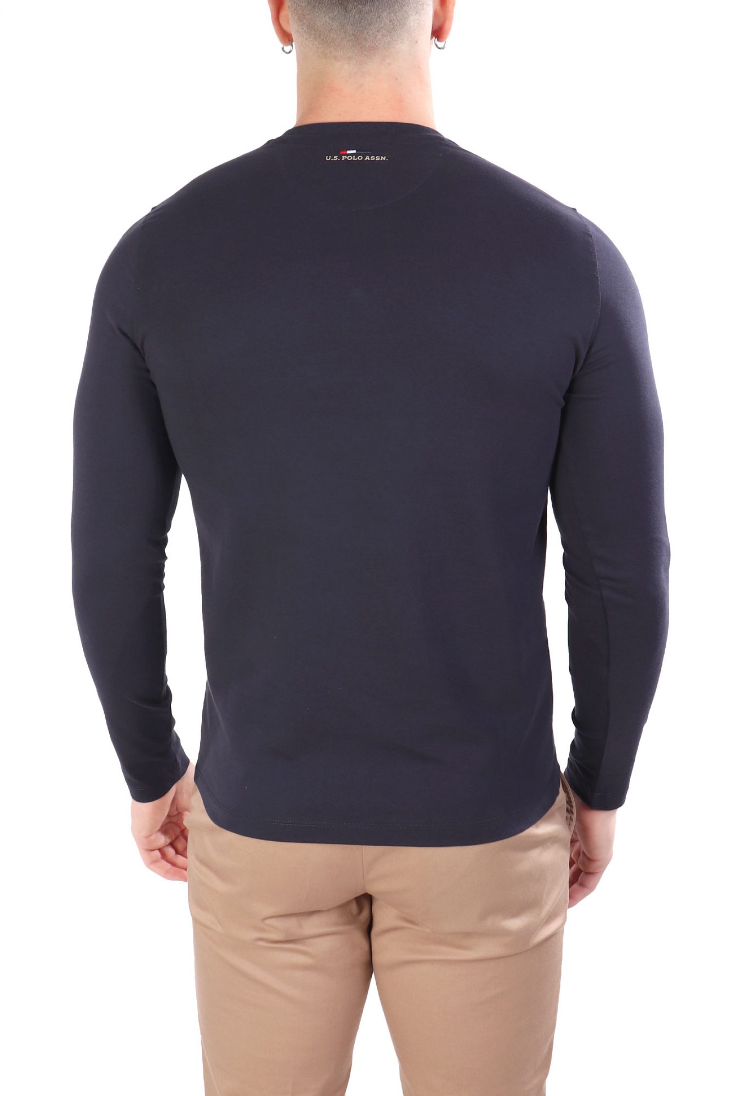 U.S.POLO ASSN T-SHIRT CREW NECK LOGO JOEL ΜΠΛΕ