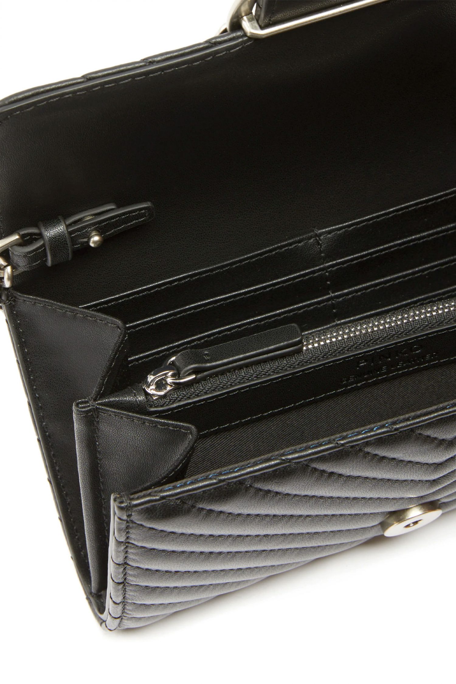 PINKO ΤΣΑΝΤΑΚΙLOVE MINI ICON WALLET C MAYΡΟ φωτογραφία