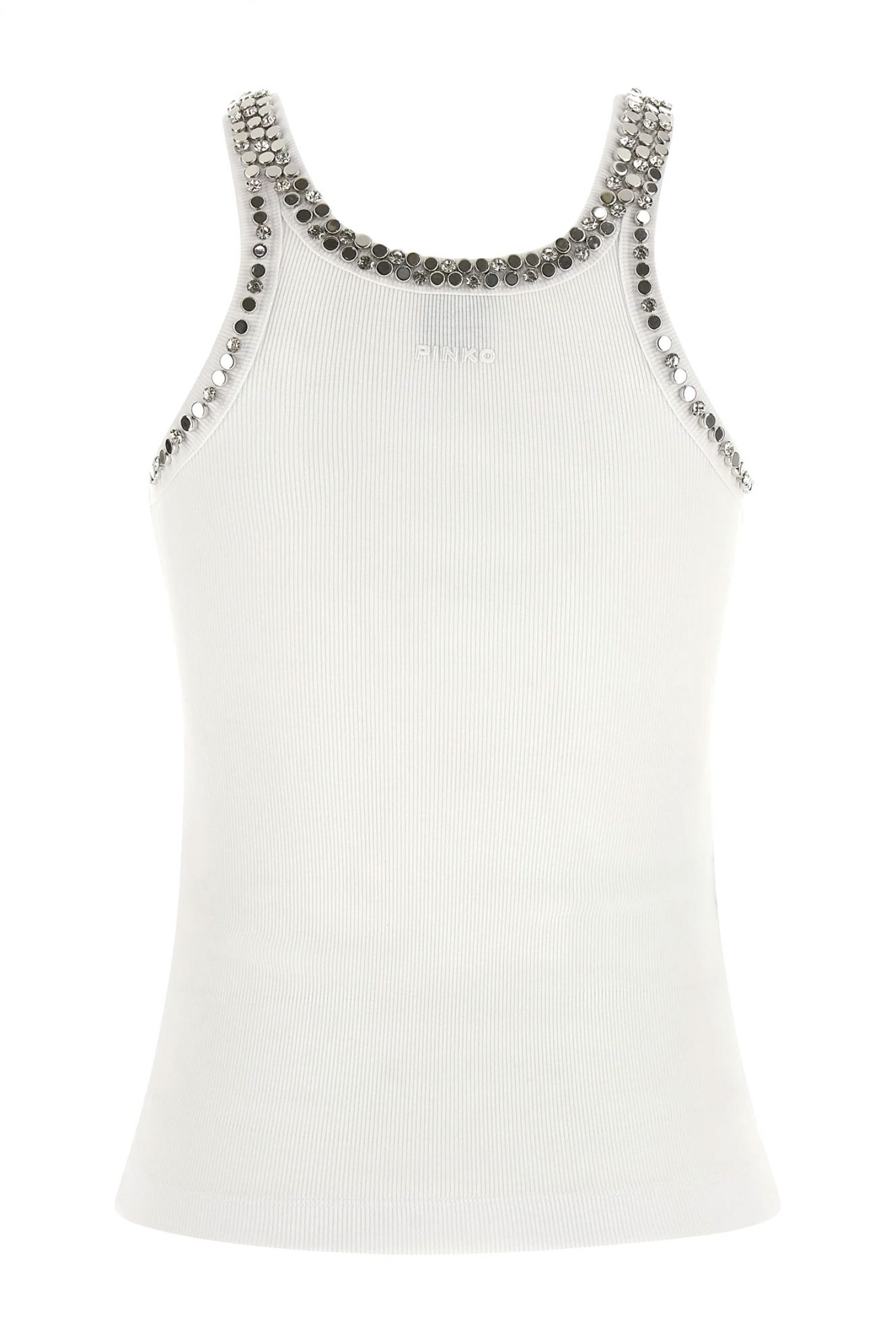 PINKO ΦΑΝΕΛΑΚΙ CORIANDOLI TANK TOP ΛΕΥΚΟ φωτογραφία