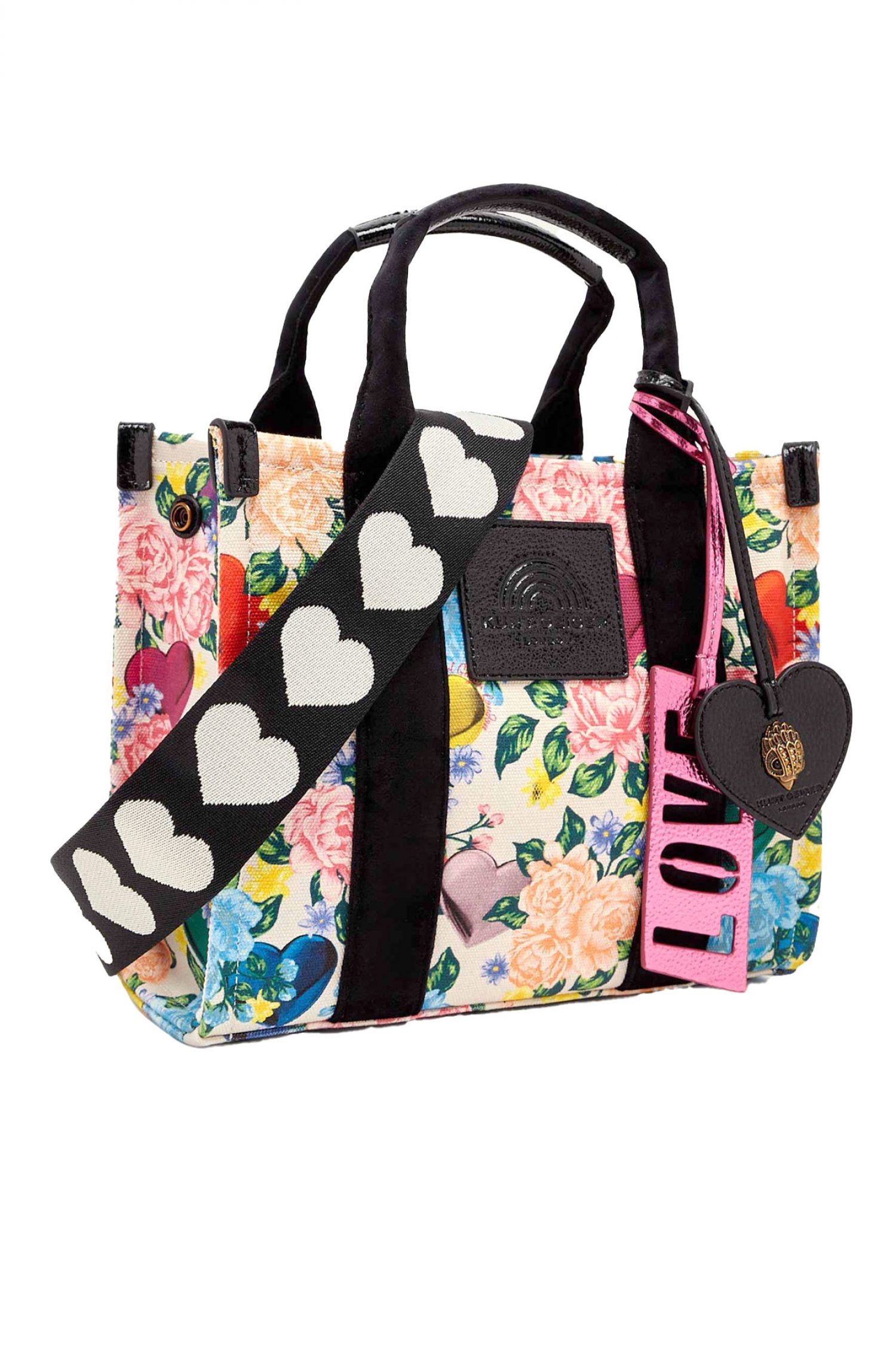 KURT GEIGER TΣΑΝΤΑ CROSSBODY/ΧΕΙΡΟΣ SMALL SOUTHBANK TOTE ΦΛΟΡΑΛ ΙΜΑΝΤΑΣ LOGO ΠΟΛΥΧΡΩΜΟ