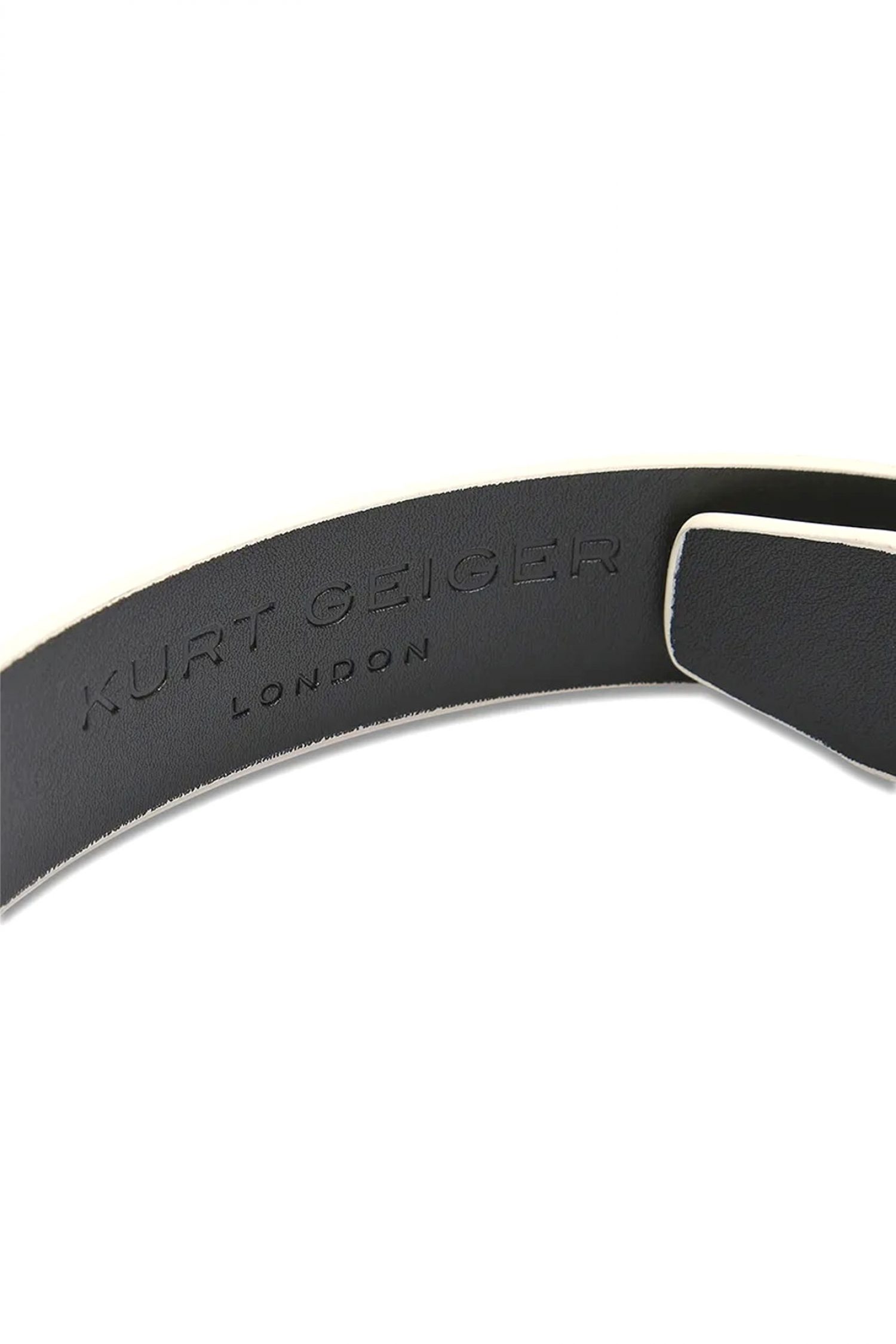 KURT GEIGER ΖΩΝΗ MAYFAIR 30 BELT LOGO MΠΕΖ φωτογραφία