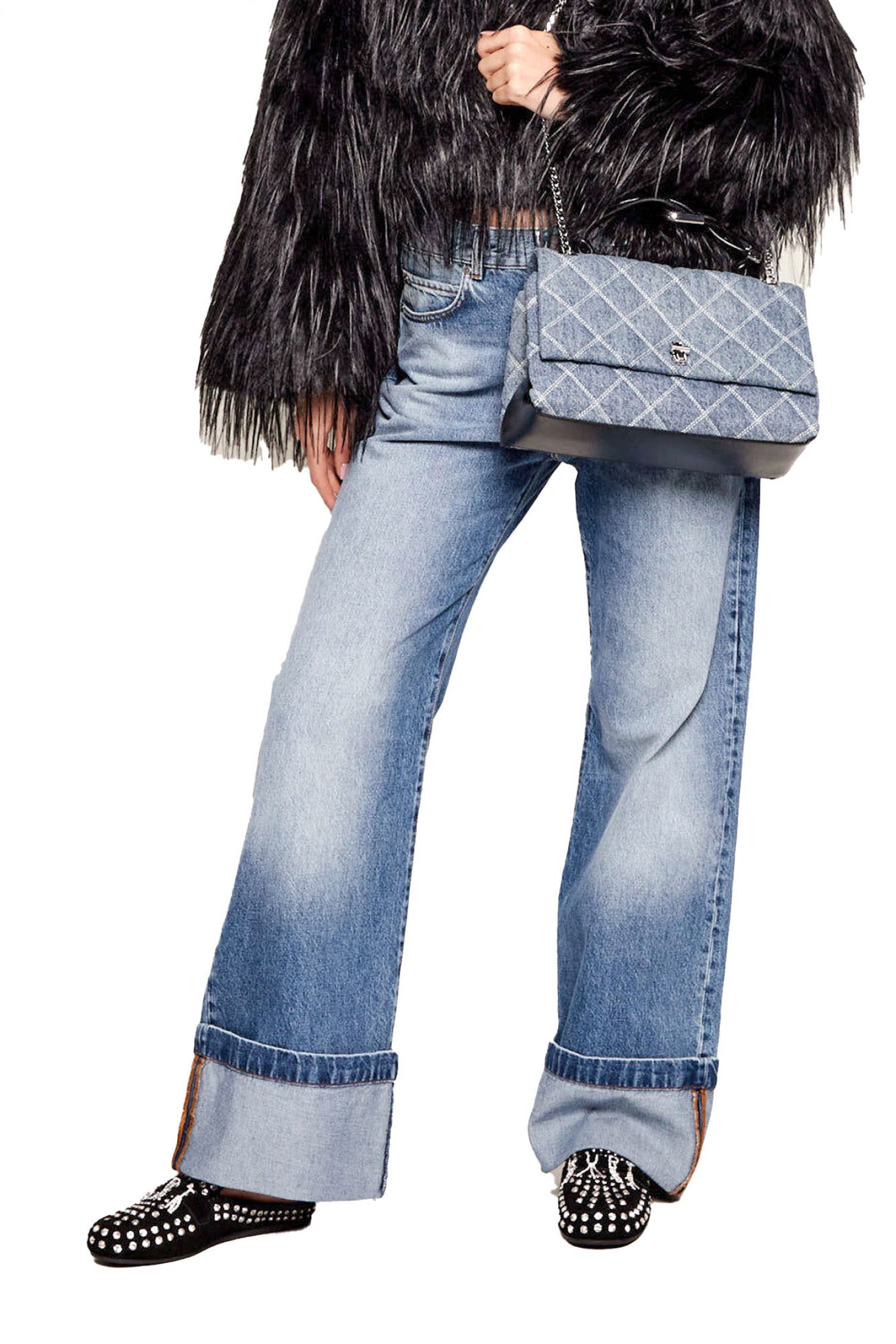 KURT GEIGER ΠΑΠΟΥΤΣΙΑ MULES KURT CRYSTAL SLIPPER ΣΟΥΕΤ ΣΤΡΑΣ LOGO ΜΑΥΡΟ φωτογραφία