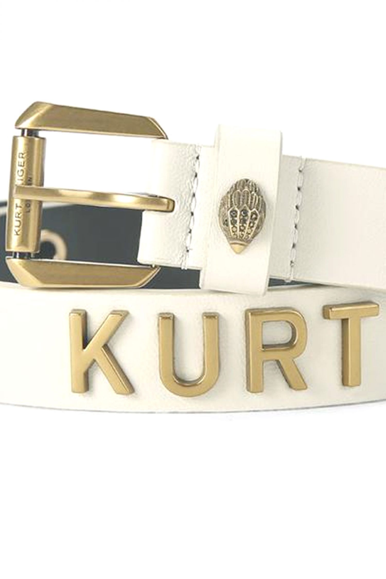 KURT GEIGER ΖΩΝΗ KURT 30 BELT METAΛΛΙΚΑ ΣΧΕΔΙΑ LOGO KΡΕΜ φωτογραφία