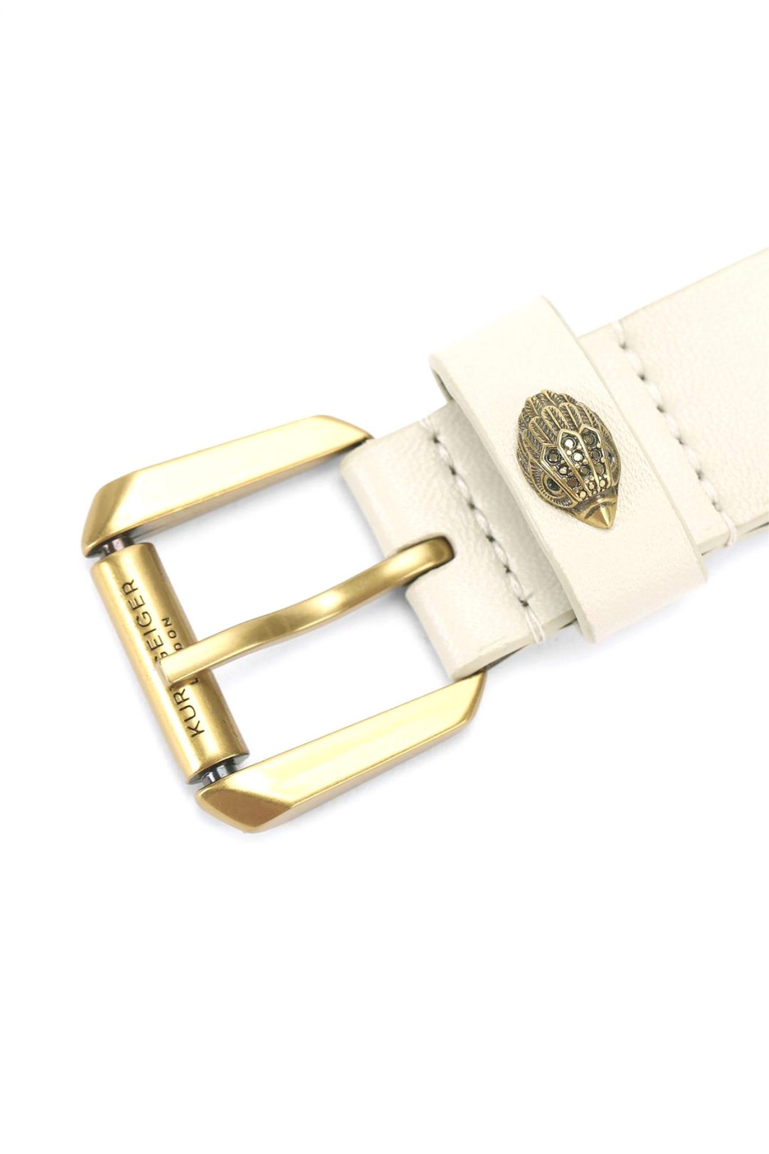 KURT GEIGER ΖΩΝΗ KURT 30 BELT METAΛΛΙΚΑ ΣΧΕΔΙΑ LOGO KΡΕΜ φωτογραφία