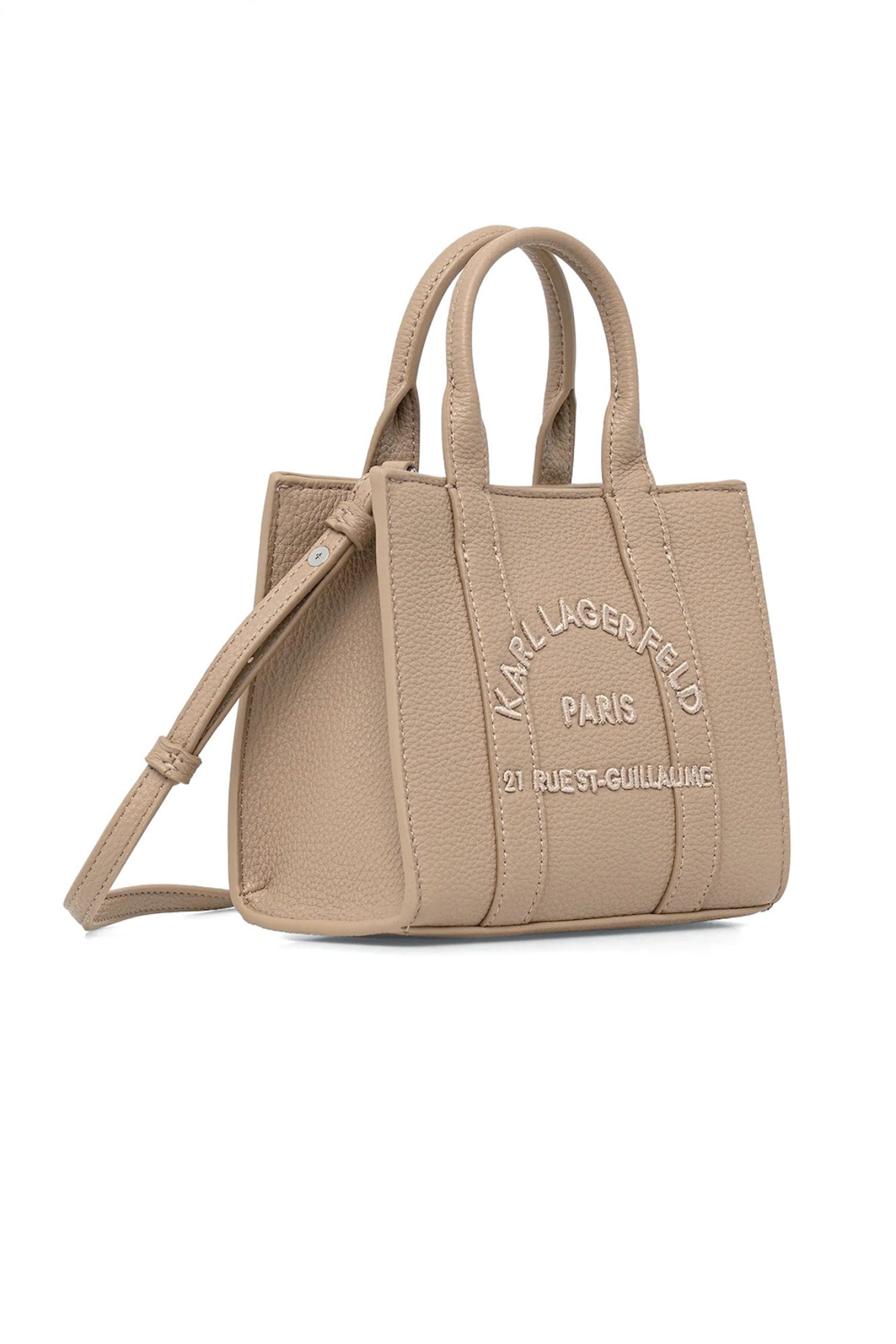 KARL LAGERFELD ΤΣΑΝΤΑ TOTE K/RSG MN SQUARE PEB EMB ΧΕΙΡΟΣ/CROSSBODY LOGO ΜΠΕΖ φωτογραφία