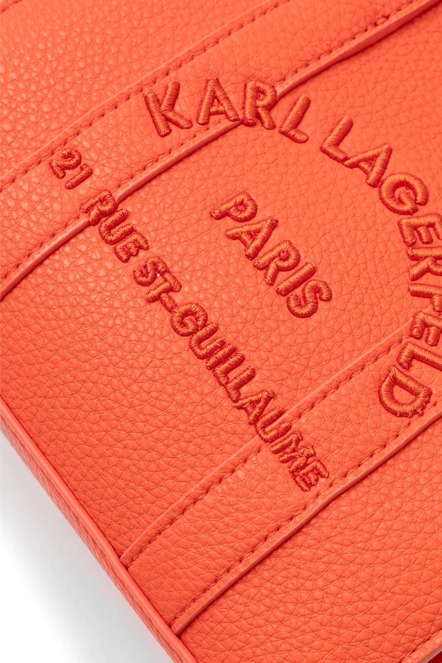 KARL LAGERFELD ΤΣΑΝΤΑ TOTE K/RSG MN SQUARE PEB EMB ΧΕΙΡΟΣ/CROSSBODY LOGO ΚΟΡΑΛΙ