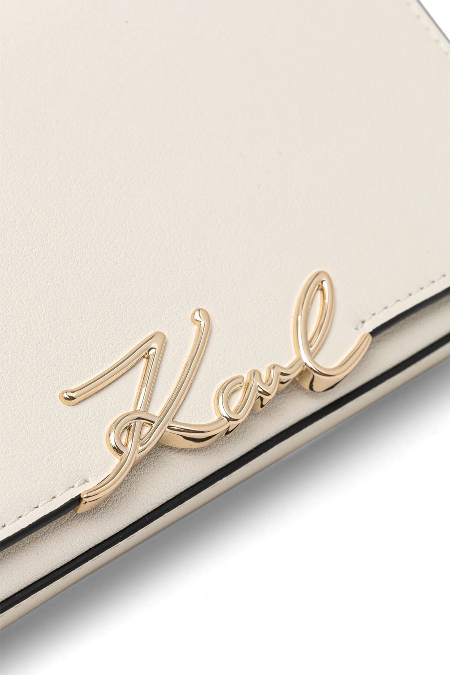 KARL LAGERFELD ΤΣΑΝΤΑ ΦΑΚΕΛΟΣ/ΩΜΟΥ ΔΕΡΜΑ K/SIGNATURE SHOULDER POUCH LOGO ΜΕΤΑΛΛΙΚΟ ΕΚΡΟΥ