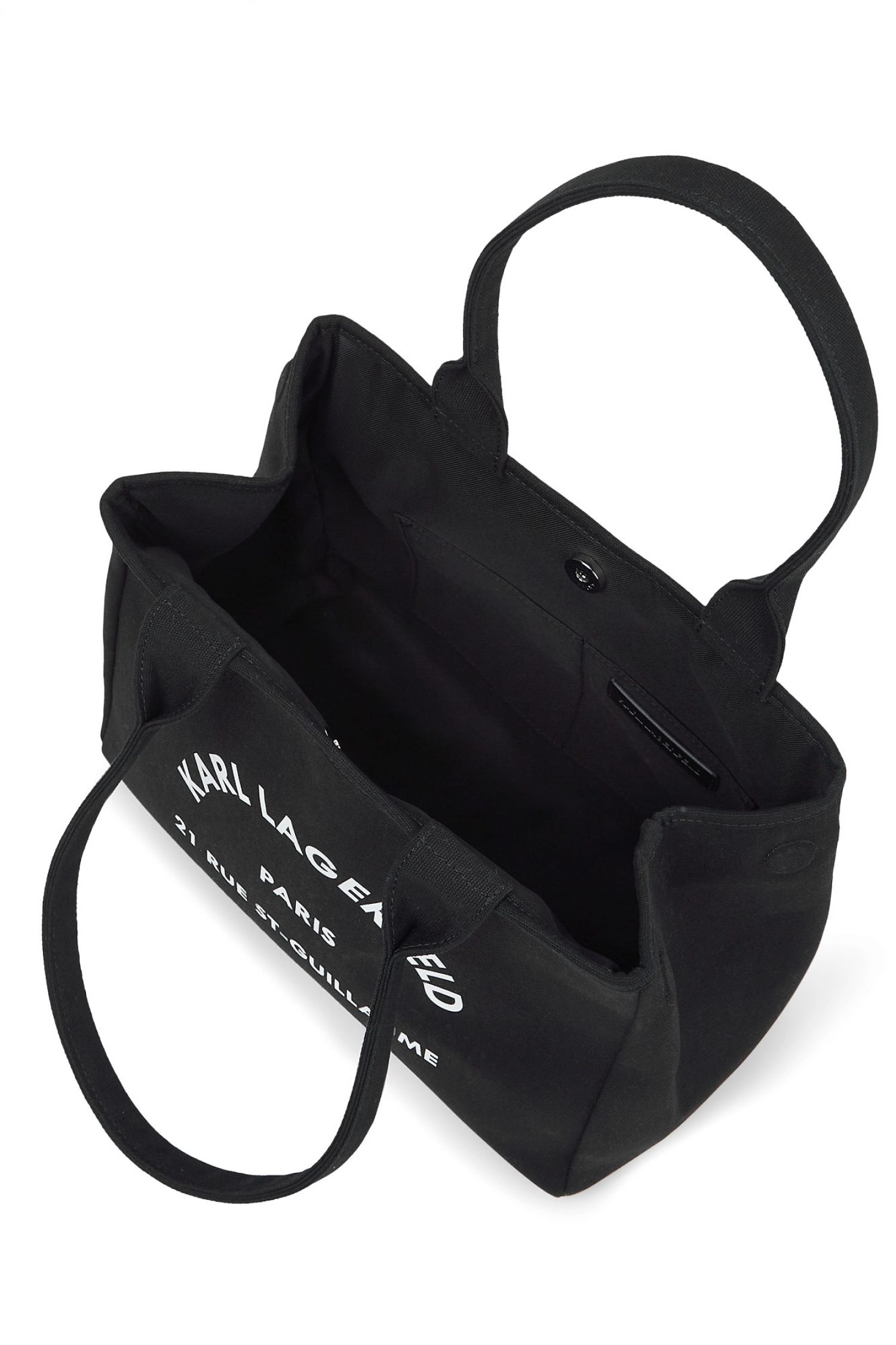 KARL LAGERFELD ΤΣΑΝΤΑ ΩΜΟΥ K/RSG CONVERTIBLE TRAPEZE TOTE LOGO ΜΑΥΡΟ