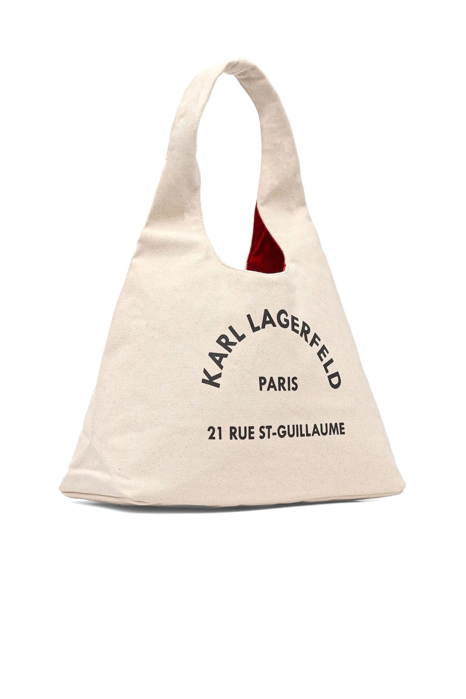 KARL LAGERFELD ΤΣΑΝΤΑ ΩΜΟΥ K/RSG SLING HOBO BAG LOGO ΕΚΡΟΥ