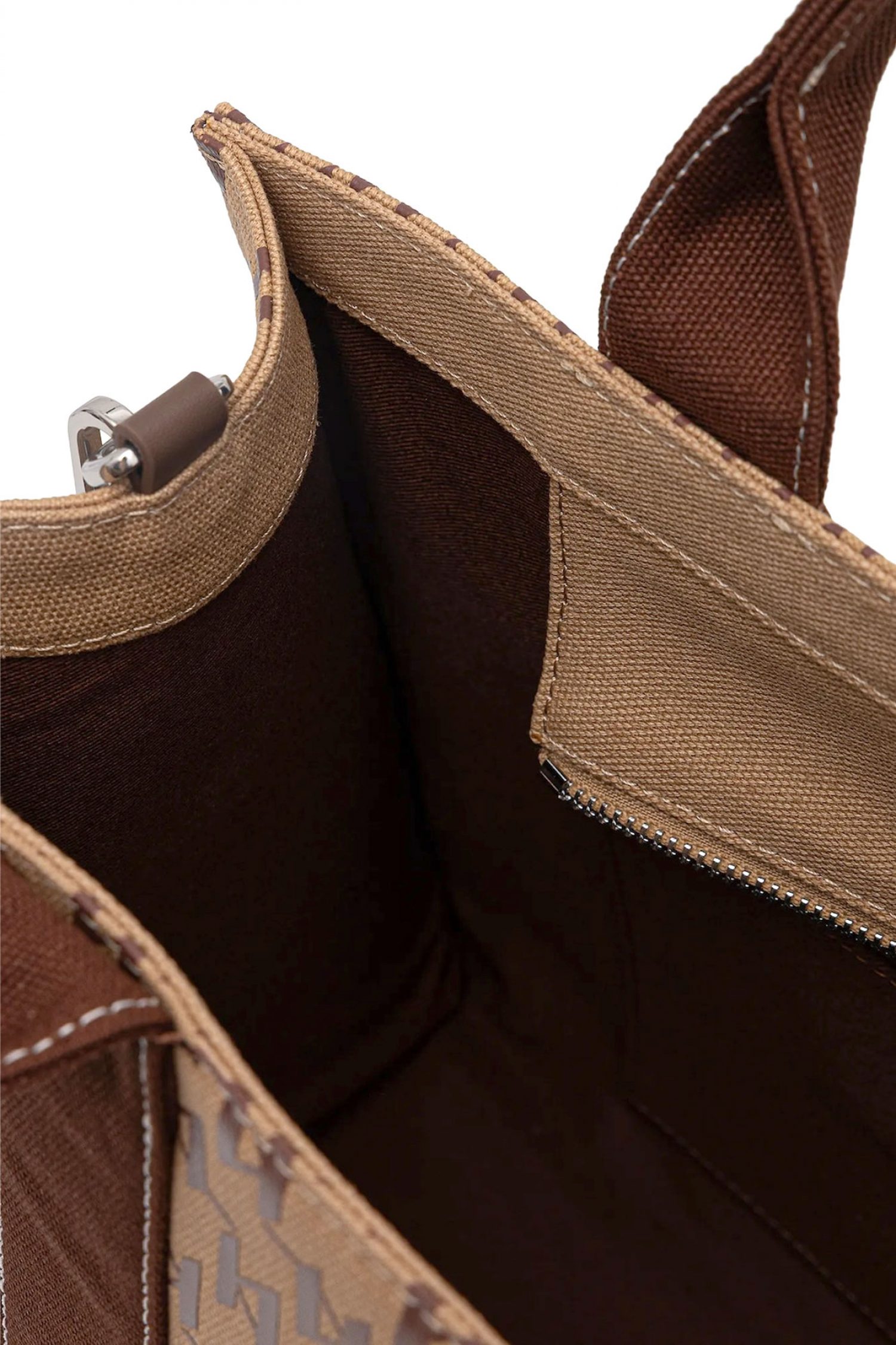 KARL LAGERFELD ΤΣΑΝΤΑ TOTE K/RSG SQUARE MONO MD ΧΕΙΡΟΣ/CROSSBODY ALL OVER LOGO ΜΠΕΖ-ΚΑΦΕ