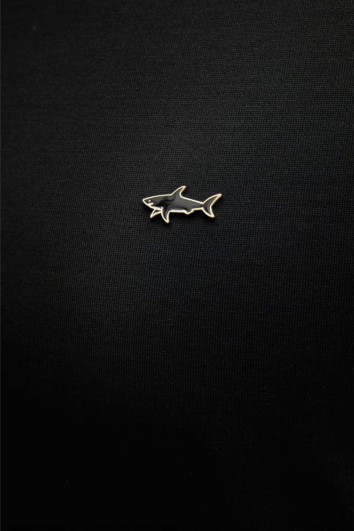 PAUL&SHARK T-SHIRT CREW NECK METALLIC LOGO ΜΑΥΡΟ