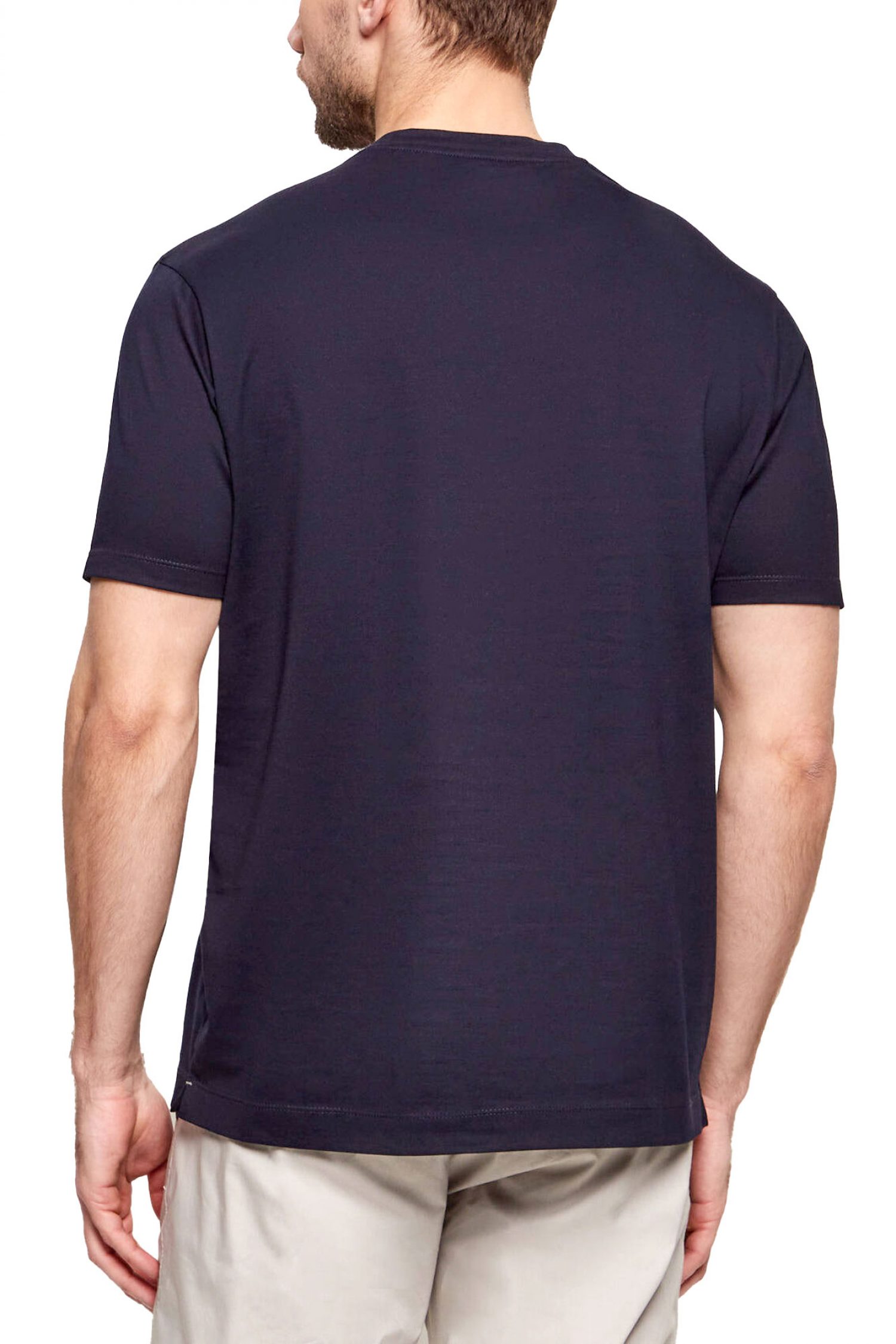 PAUL&SHARK T-SHIRT CREW NECK METALLIC LOGO ΜΠΛΕ