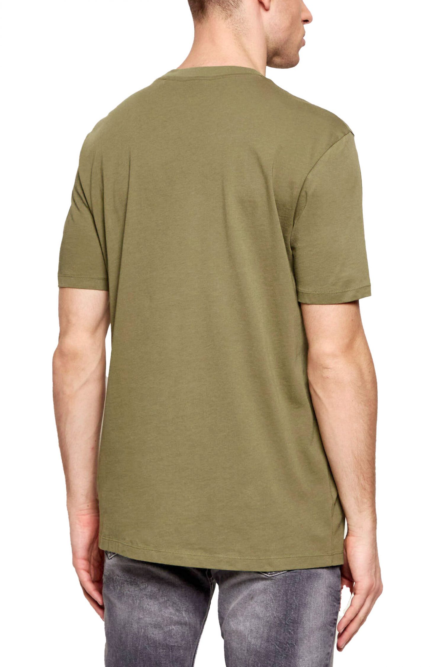 HUGO T-SHIRT DERO222 LOGO ΧΑΚΙ