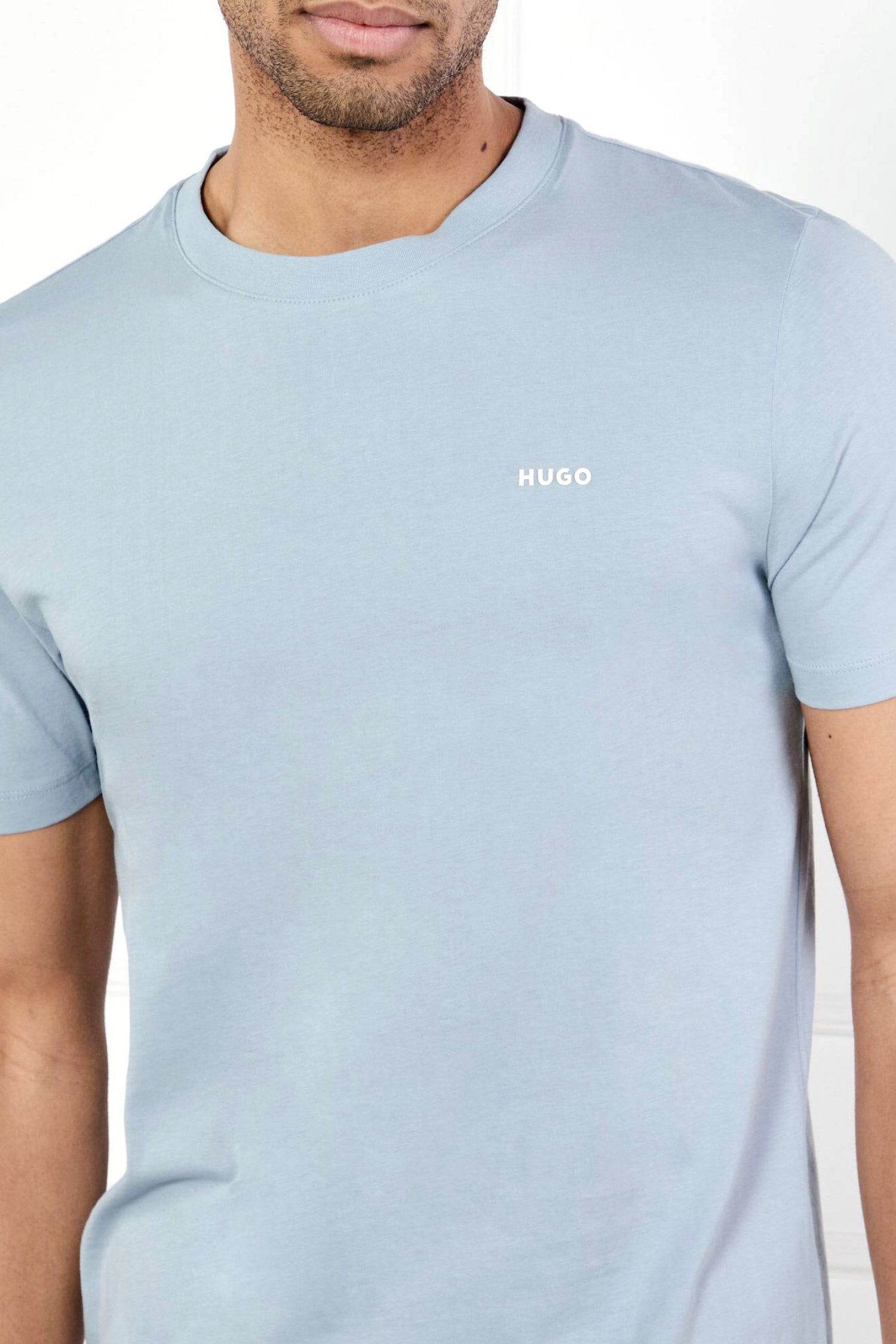 HUGO T-SHIRT DERΟ222 LOGO ΣΙΕΛ
