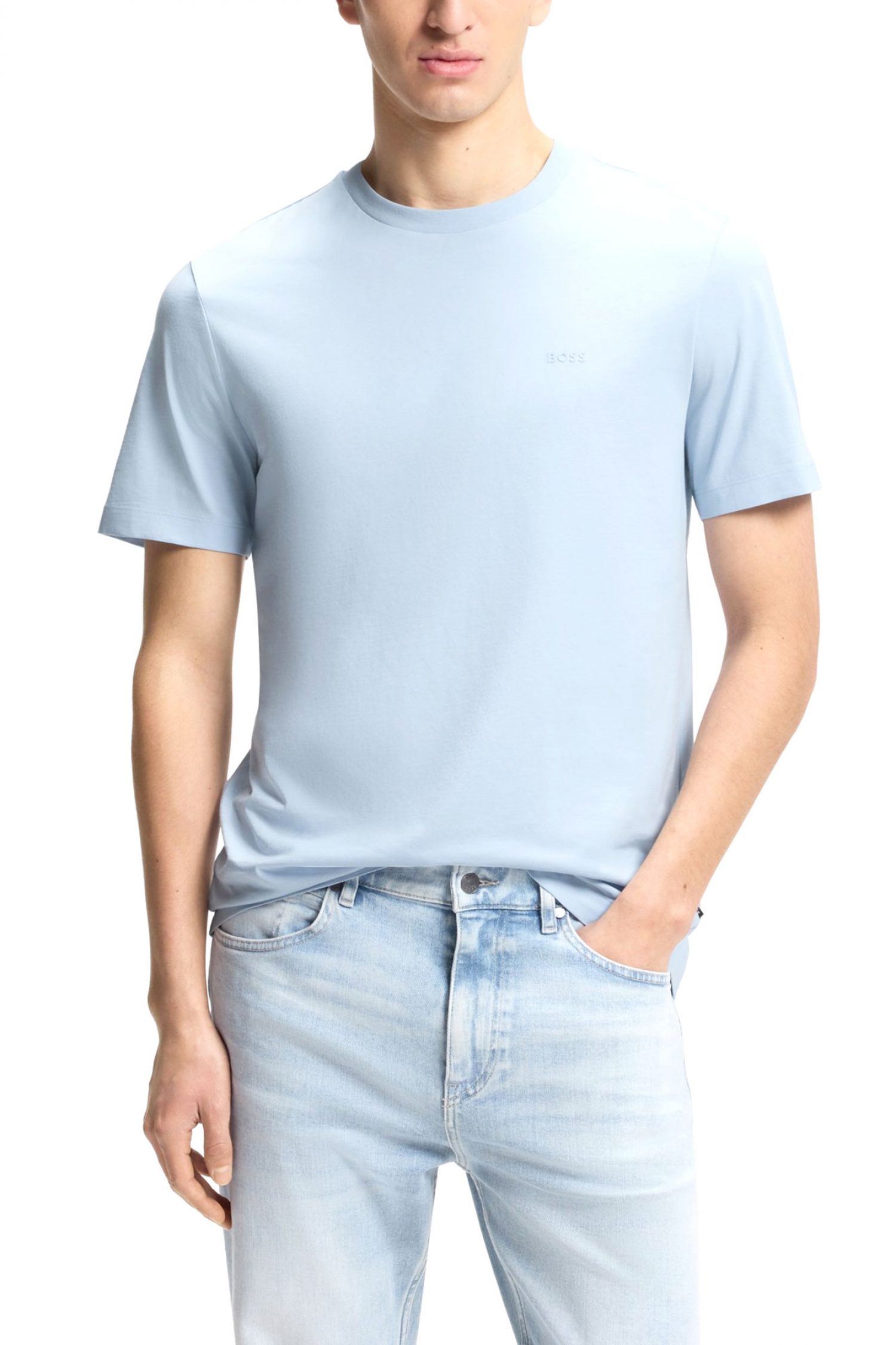 BOSS T-SHIRT THOMPSON 01 ΣΙΕΛ