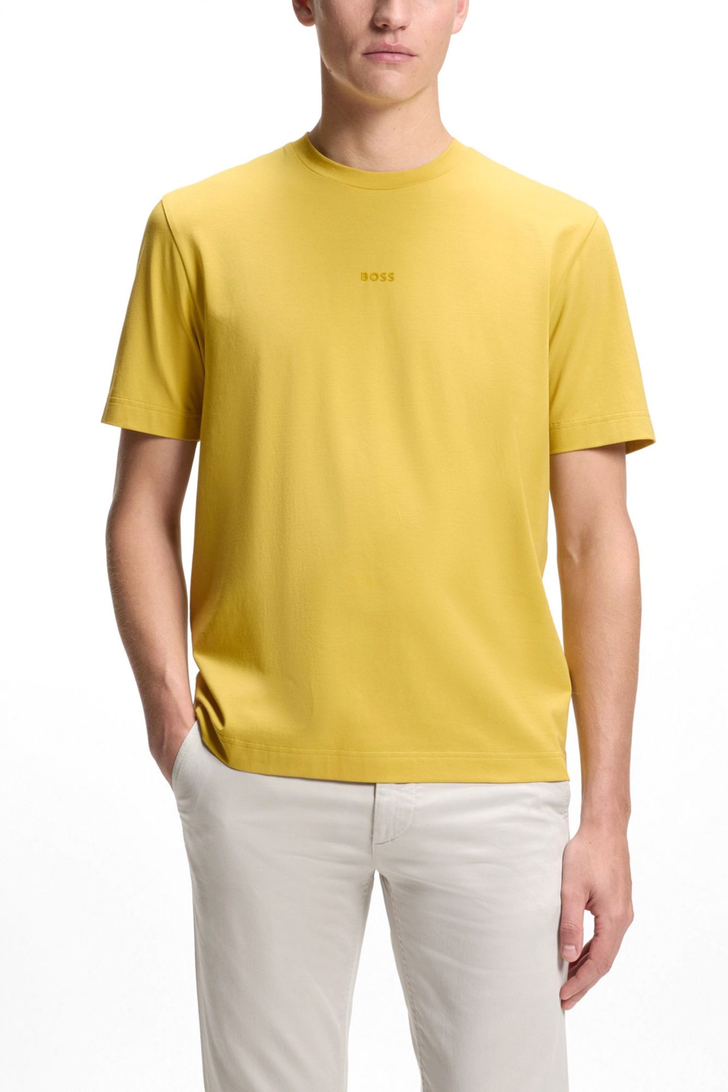 BOSS CASUAL T-SHIRT TCHUP ΚΙΤΡΙΝΟ