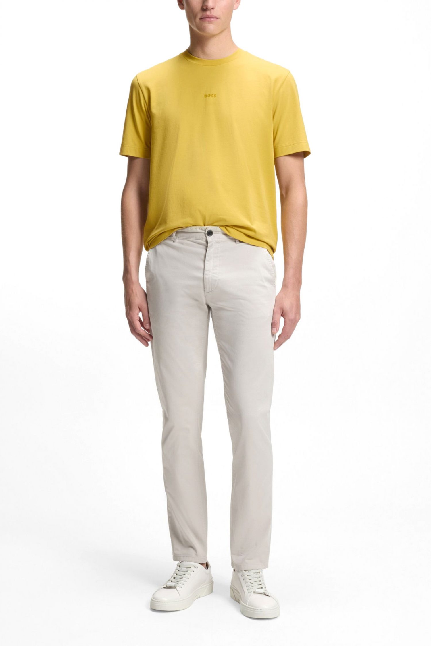 BOSS CASUAL T-SHIRT TCHUP ΚΙΤΡΙΝΟ