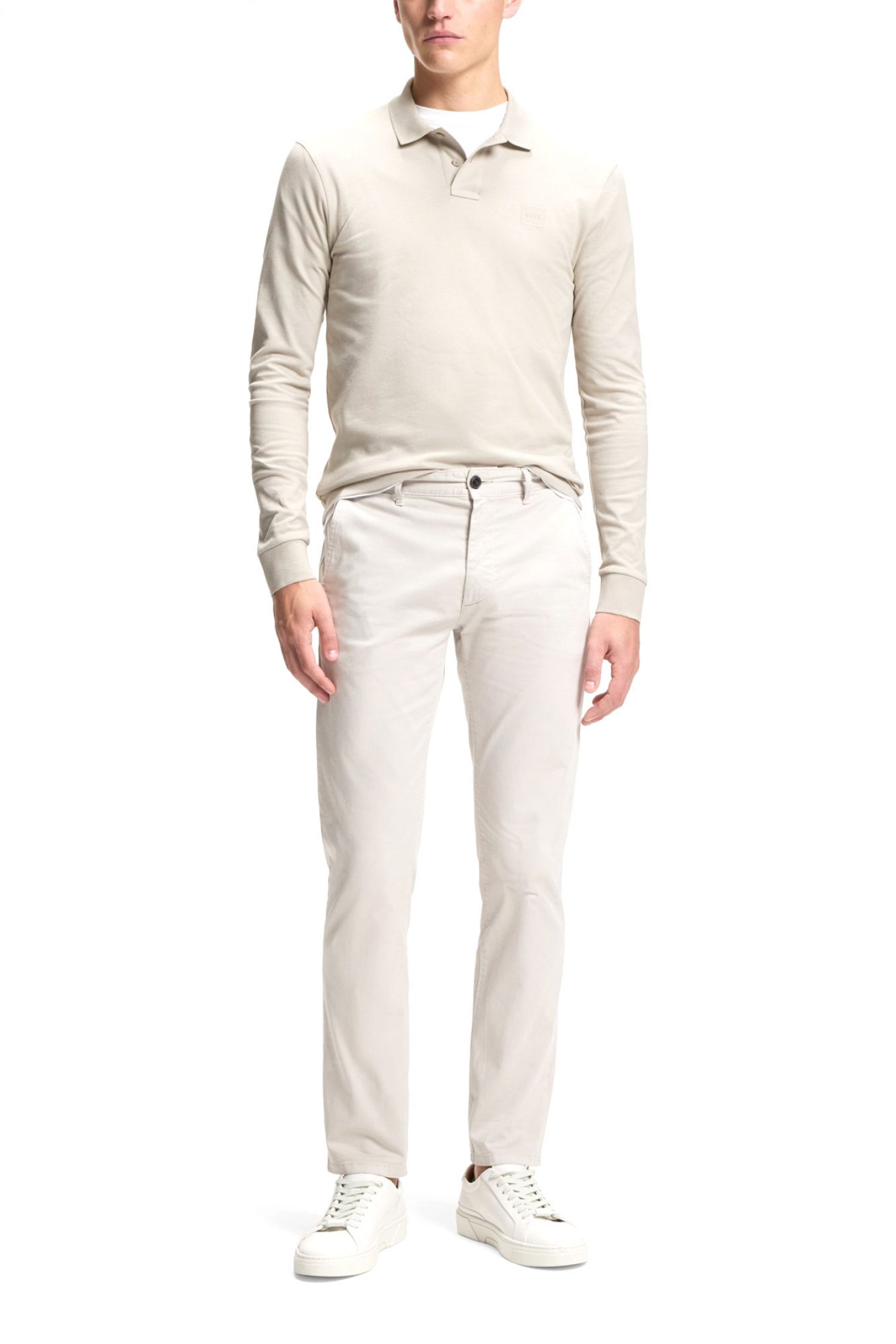 BOSS CASUAL POLO PASSERBY ΜΠΕΖ-ΓΚΡΙ