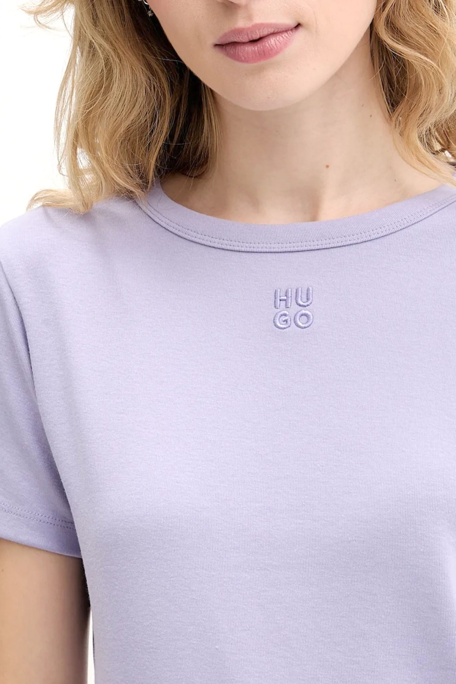 HUGO T-SHIRT DELORIS LOGO ΜΩΒ