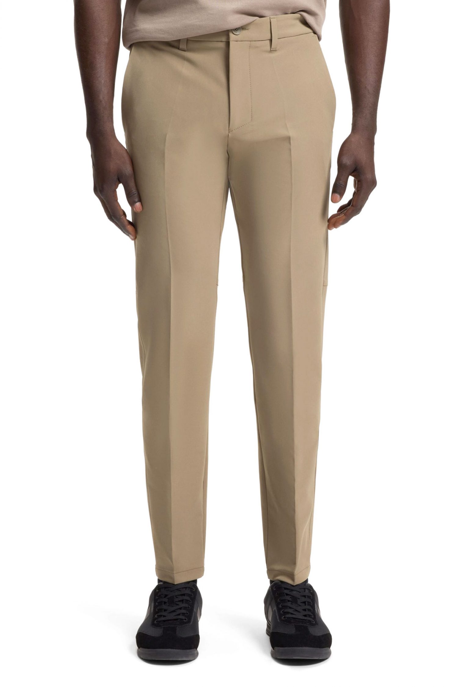 BOSS ATHLEISURE ΠΑΝΤΕΛΟΝΙ CHINO SLIM FIT T_COMMUTER-SLIM ΜΠΕΖ φωτογραφία