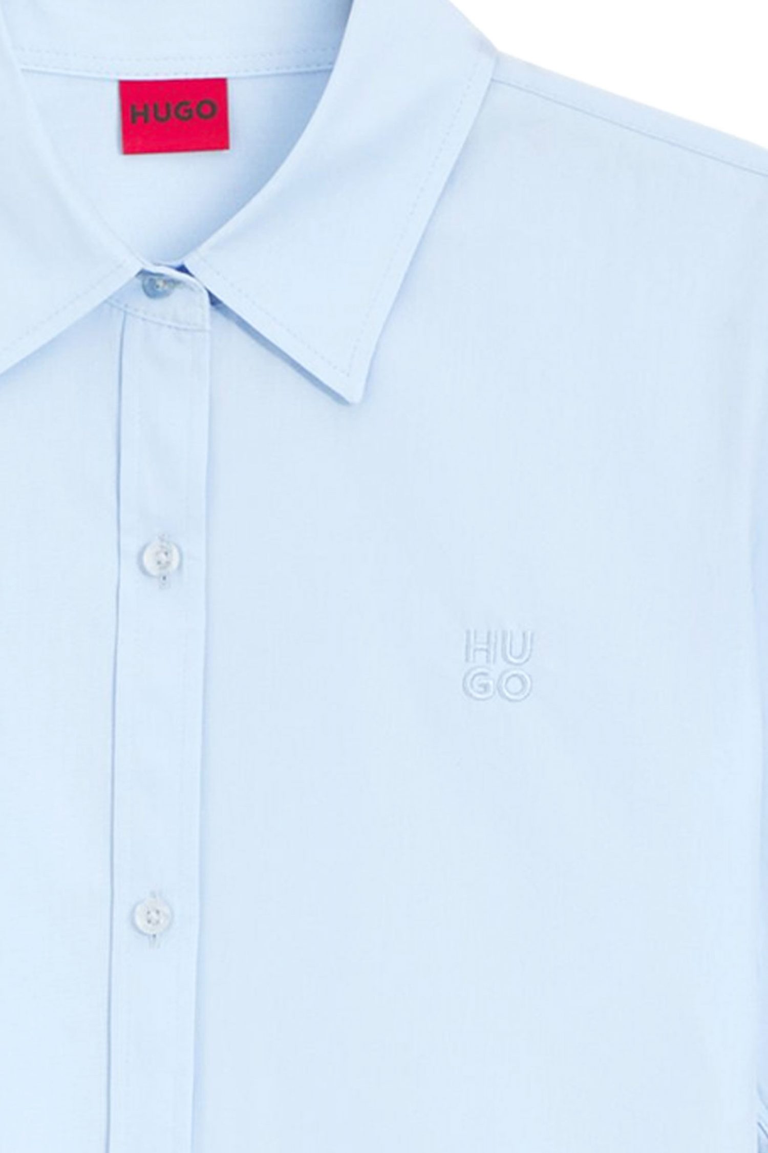 HUGO ΠΟΥΚΑΜΙΣΟ THE SUMMER SHIRT LOGO ΣΙΕΛ φωτογραφία