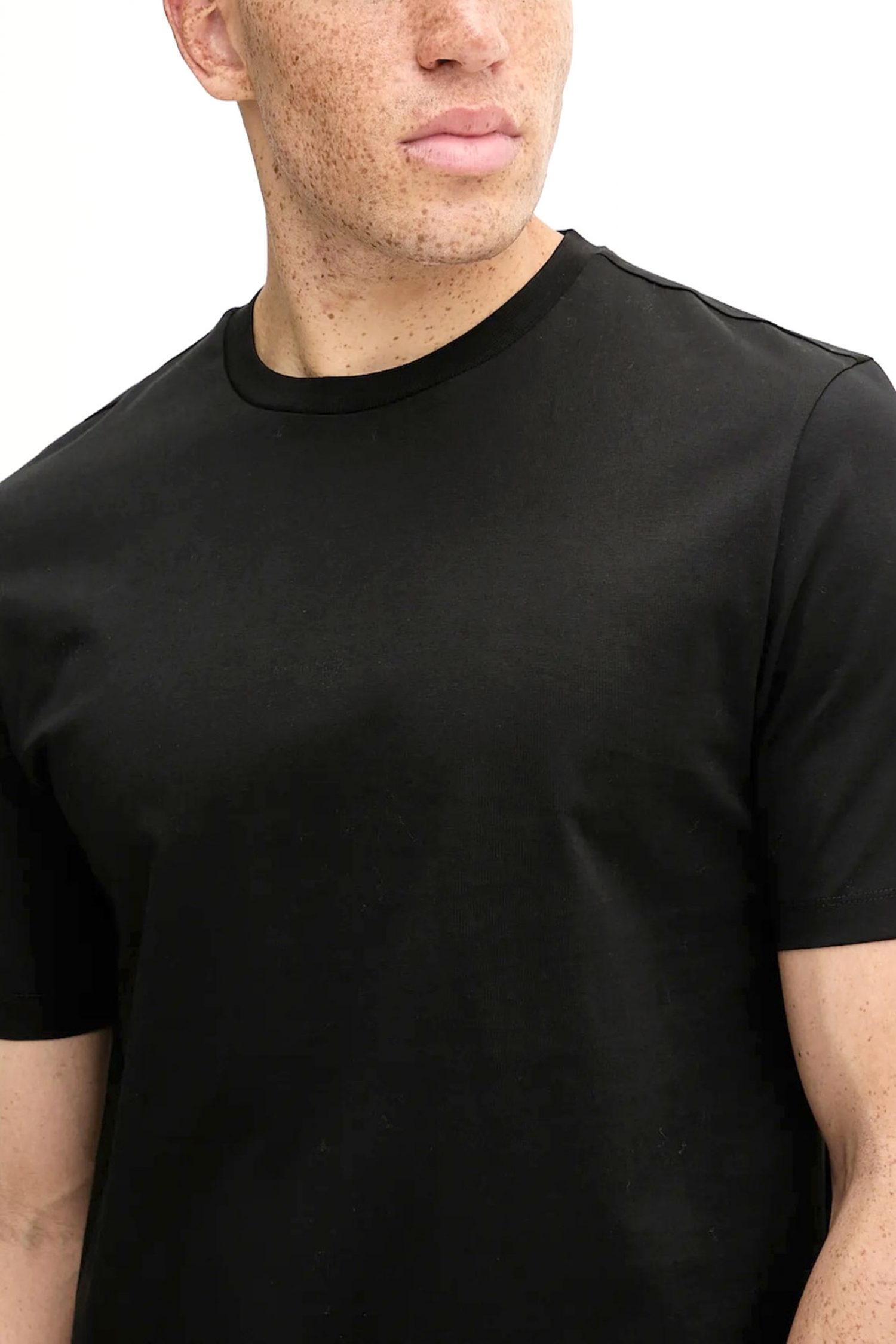 HUGO T-SHIRT DIMERSTEE LOGO ΜΑΥΡΟ