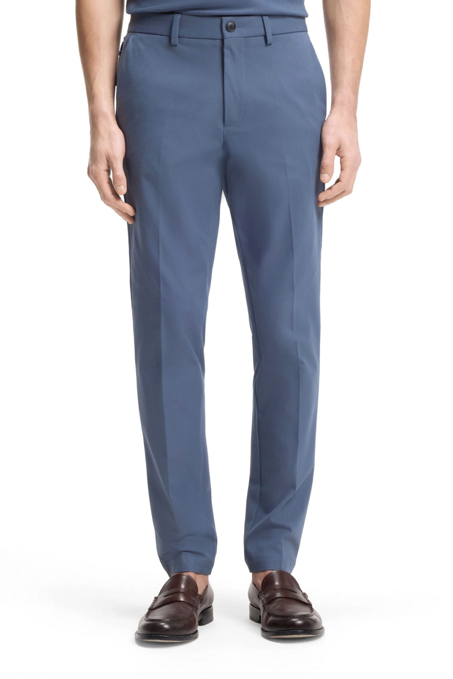 BOSS ΠΑΝΤΕΛΟΝΙ CHINO SLIM FIT P-KAITON1-ZIP ΡΑΦ ΜΠΛΕ