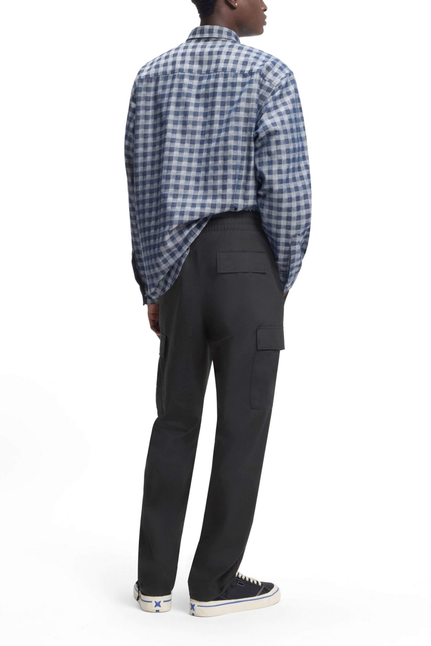 HUGO BLUE ΠΑΝΤΕΛΟΝΙ CARGO GADIC242 ΜΑΥΡΟ φωτογραφία