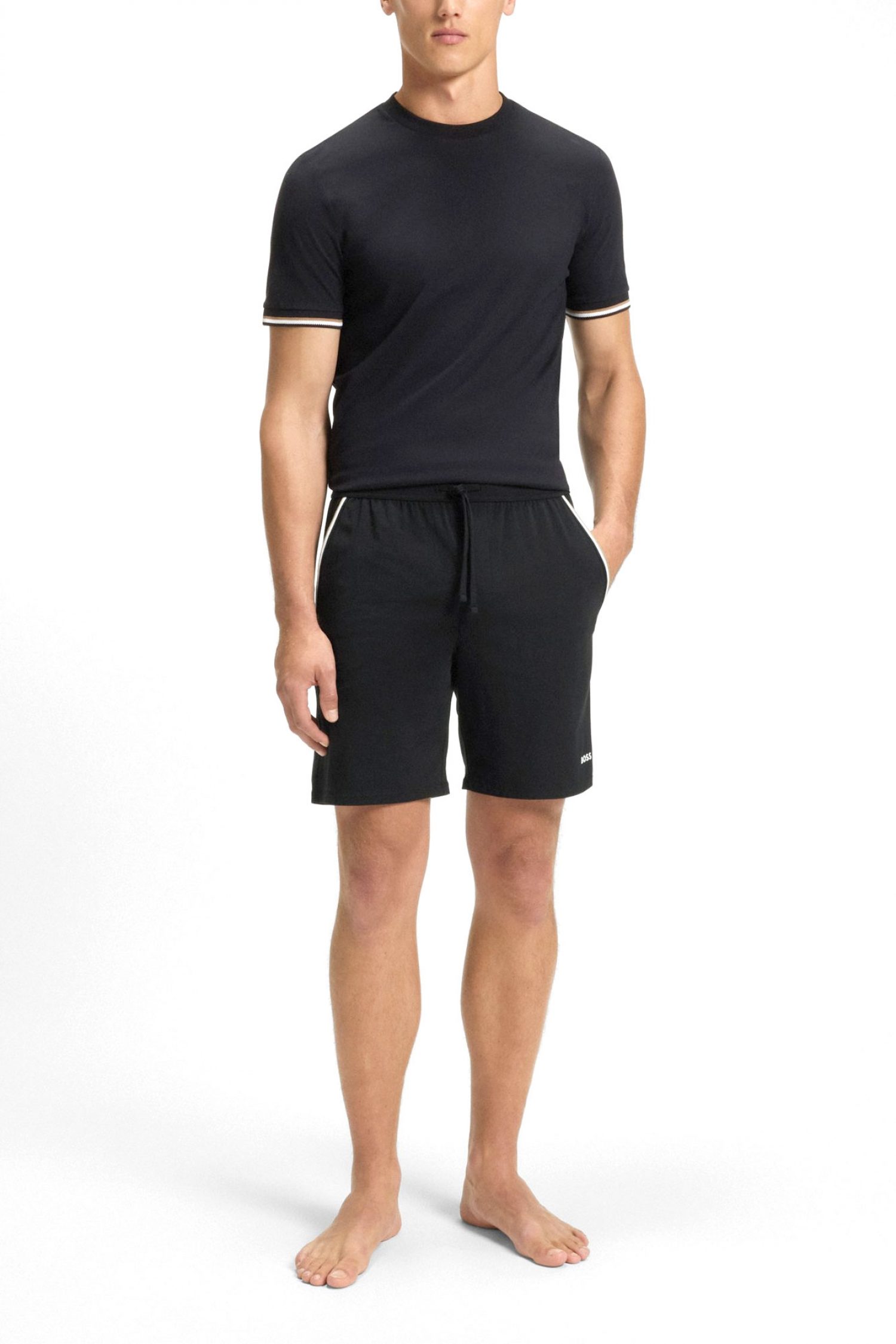 BOSS HOMEWEAR ΒΕΡΜΟΥΔΑ UNIQUE SHORTS CW ΜΑΥΡΟ φωτογραφία