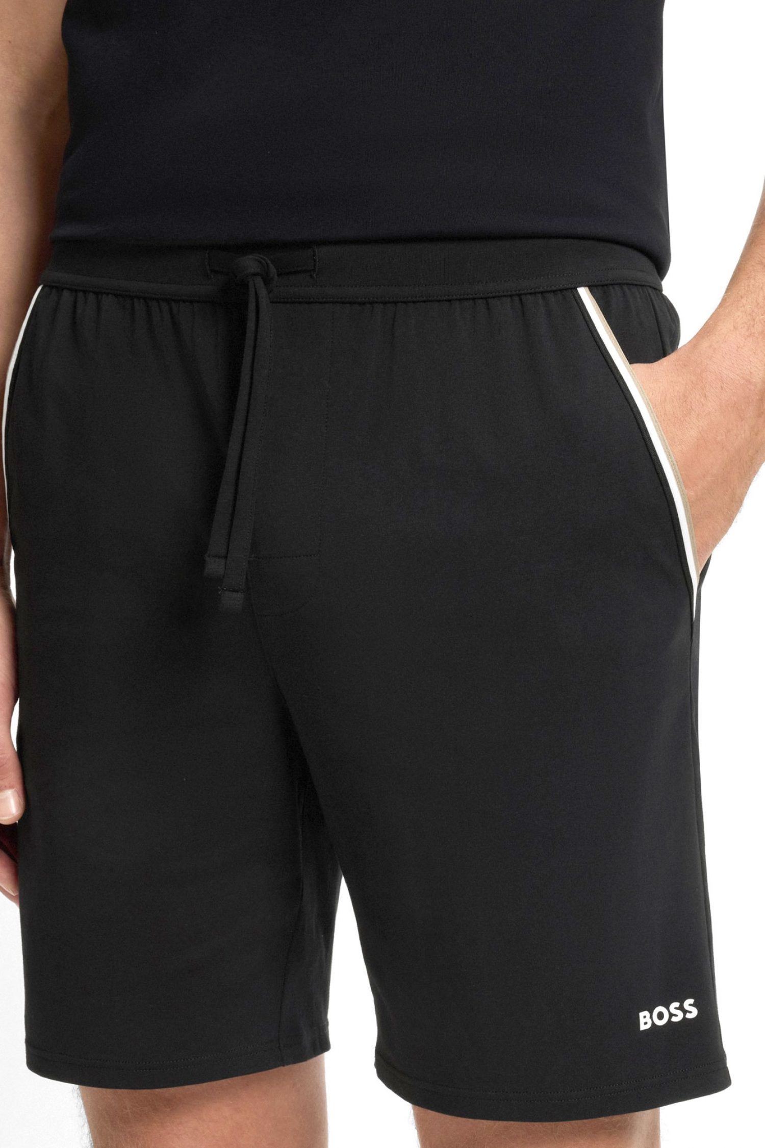 BOSS HOMEWEAR ΒΕΡΜΟΥΔΑ UNIQUE SHORTS CW ΜΑΥΡΟ φωτογραφία