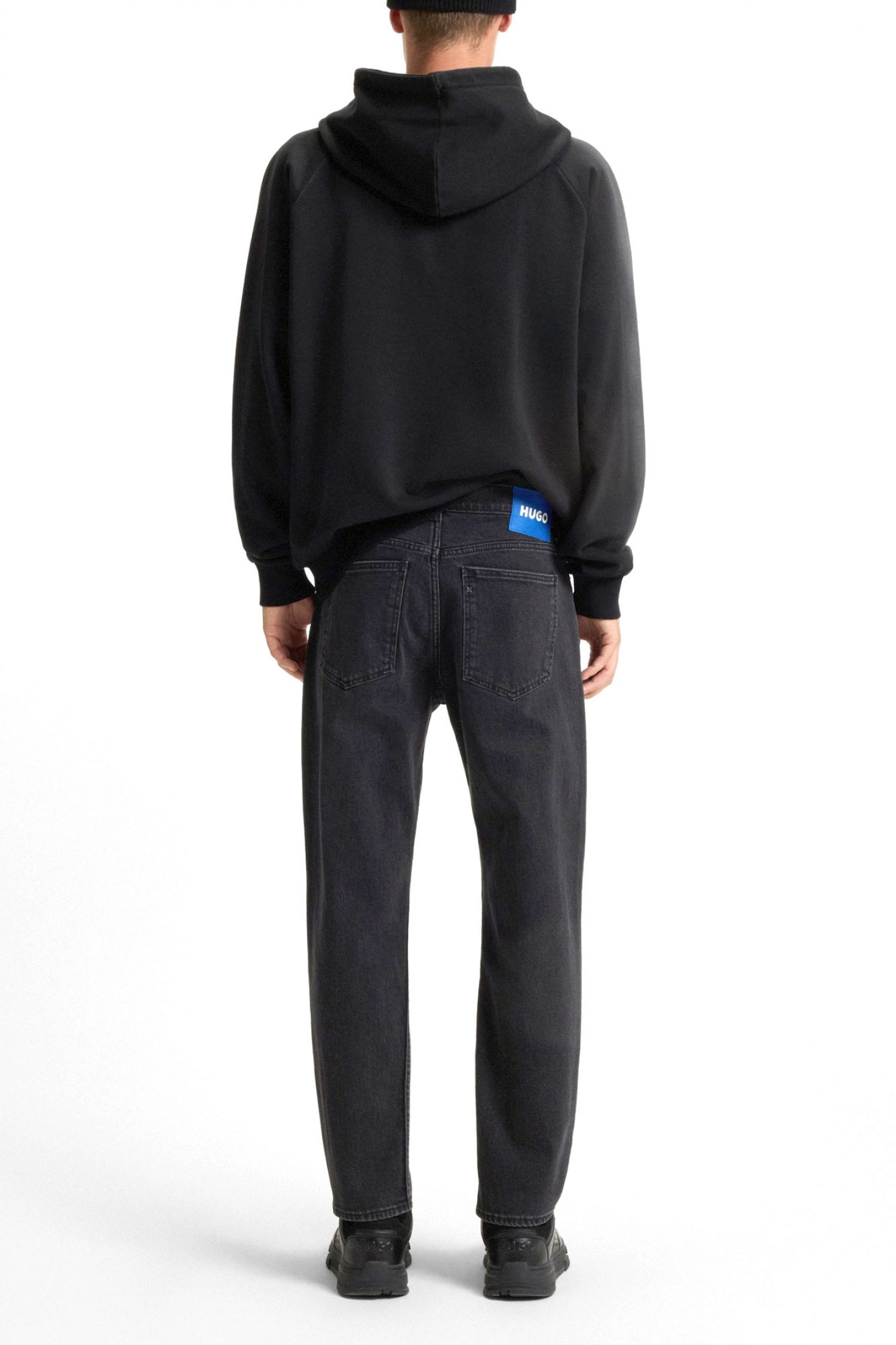 HUGO BLUE ΠΑΝΤΕΛΟΝΙ JEANS BRODY TAPERED FIT ΜΑΥΡΟ