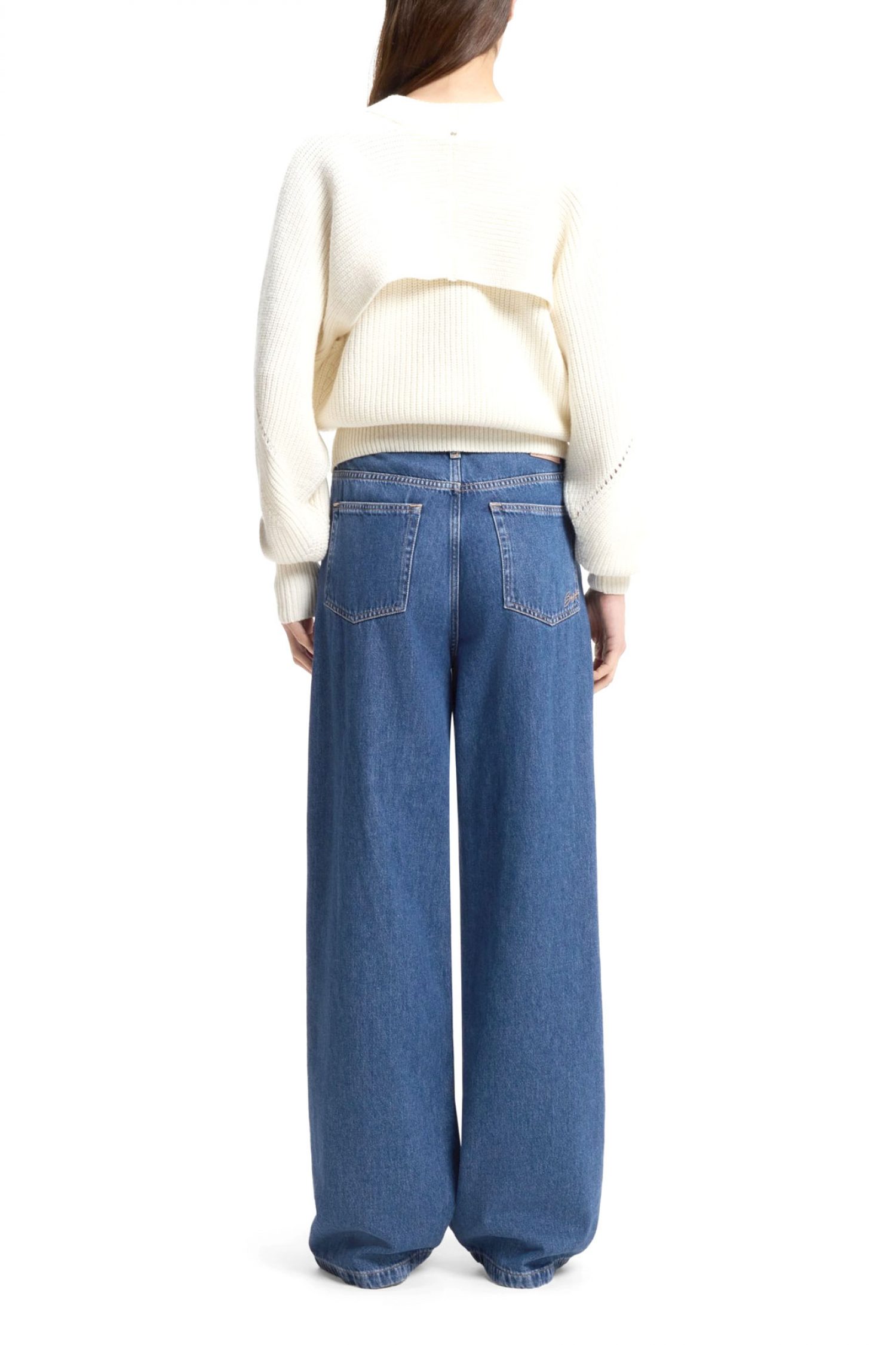 BOSS CASUAL ΠΑΝΤΕΛΟΝΙ JEANS C_MARLENE HR 10.0 REGULAR/WIDE HIGH RISE ΜΠΛΕ φωτογραφία