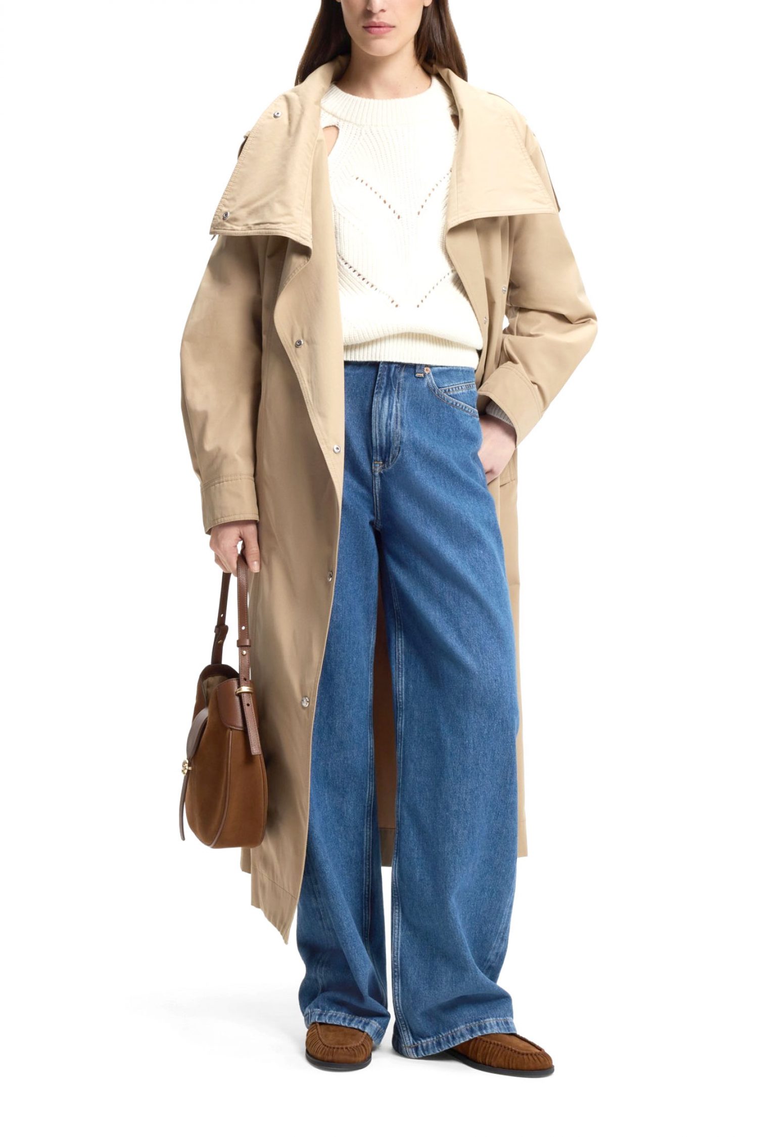 BOSS CASUAL ΠΑΝΤΕΛΟΝΙ JEANS C_MARLENE HR 10.0 REGULAR/WIDE HIGH RISE ΜΠΛΕ φωτογραφία