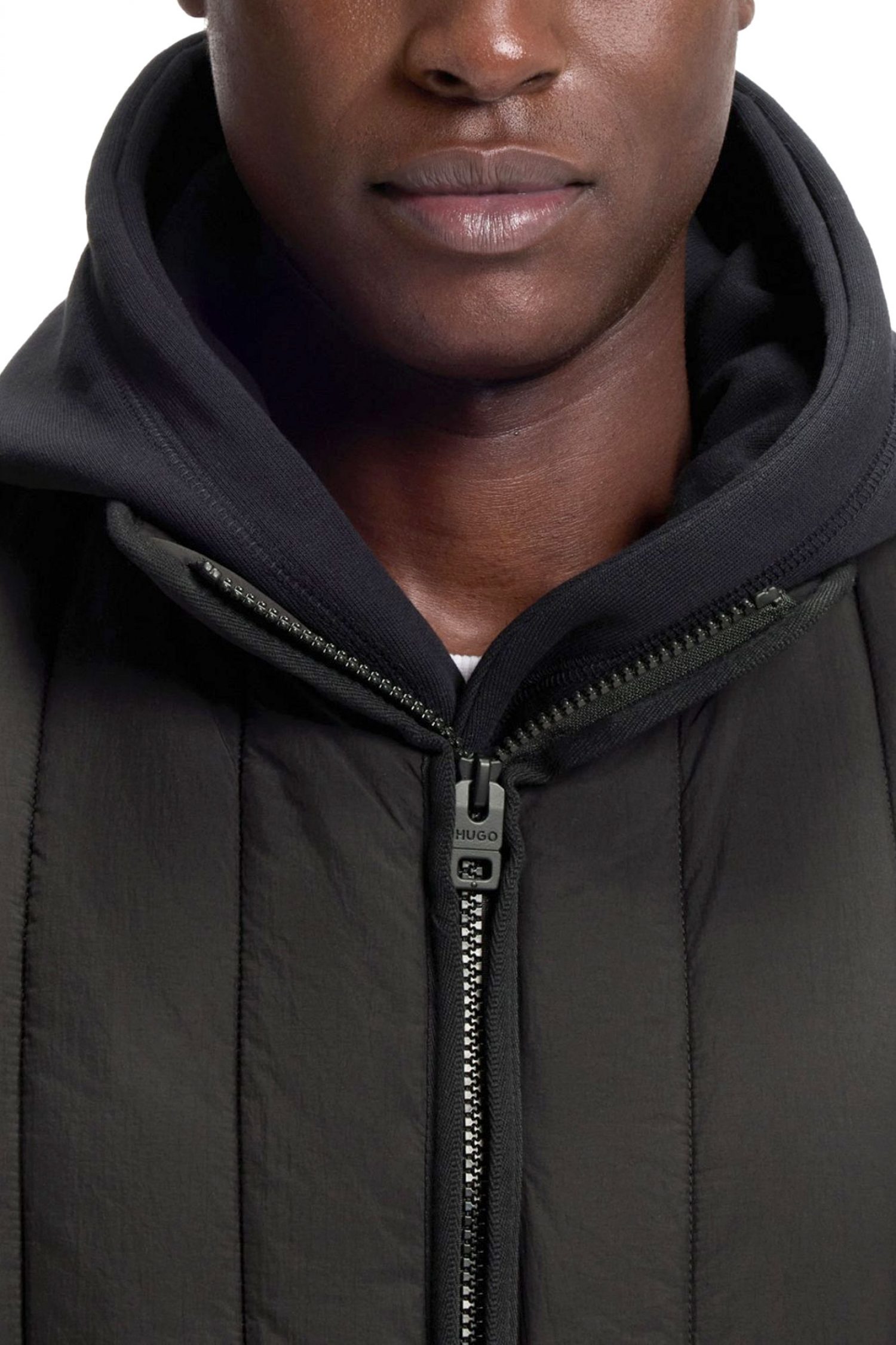 HUGO ΑΜΑΝΙΚΟ BRENO2611 LOGO ΜΑΥΡΟ